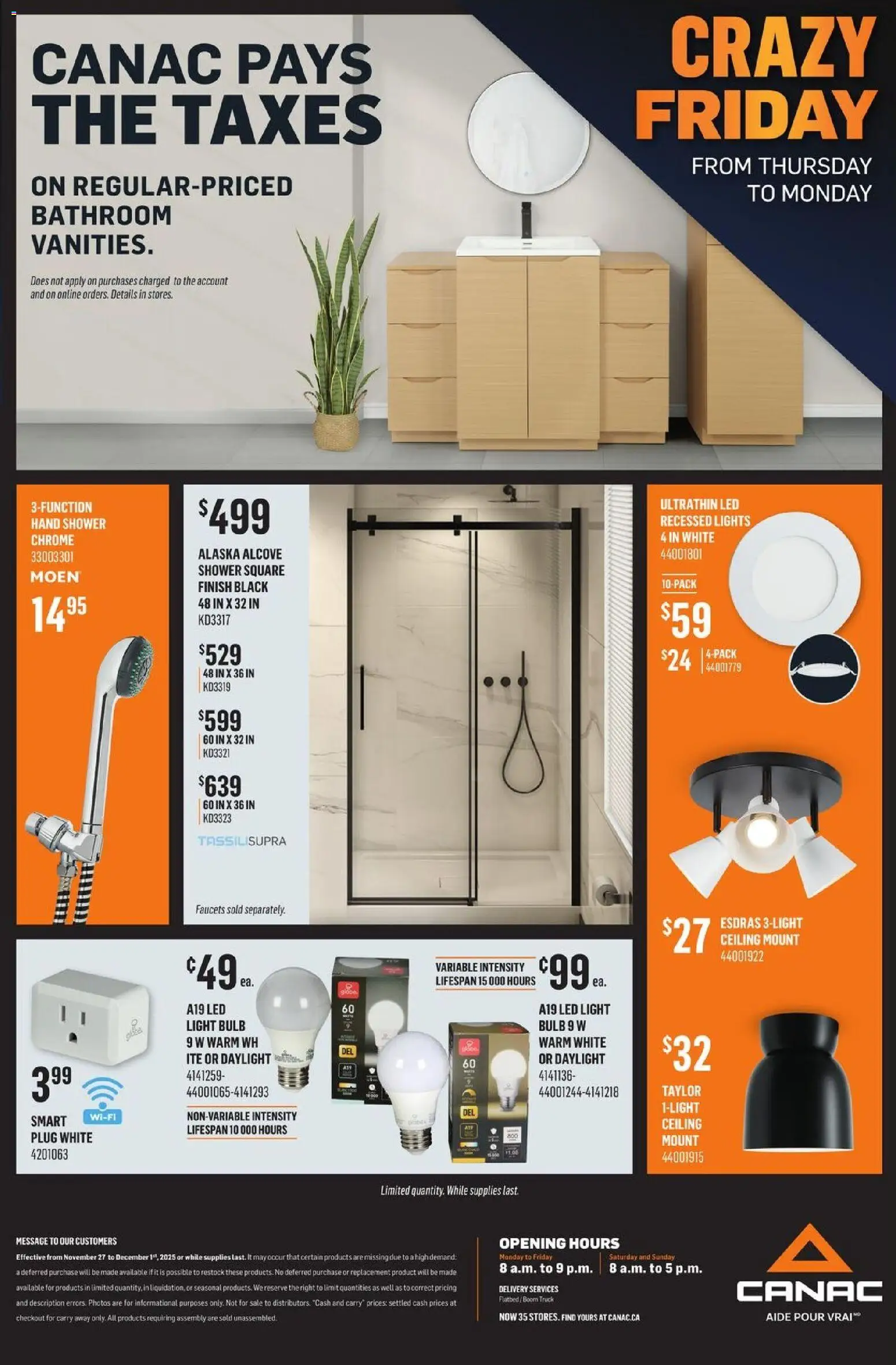 Canac flyer valid from 27.11.2025 | Page: 5 | Products: Shower
