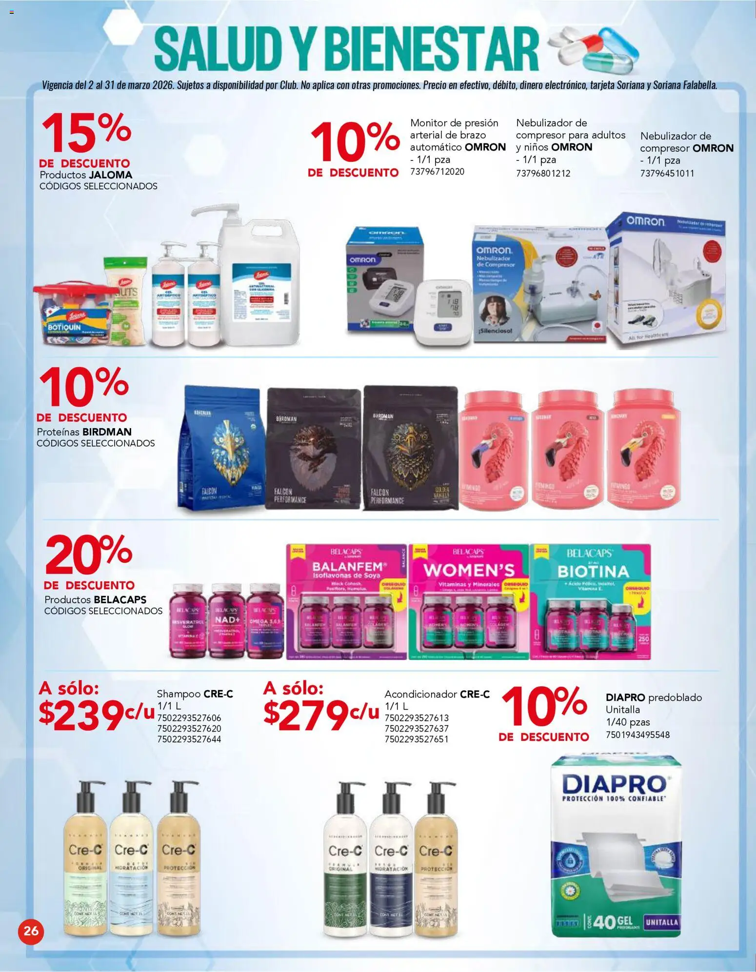 Nuevas ofertas de City Club válidas en toda la República Mexicana desde el 02.03.2026. ¡Encuentra las mejores ofertas en City Club catálogo! | Página: 26 | Productos: Monitor, Nebulizador, Vitaminas, Acondicionador