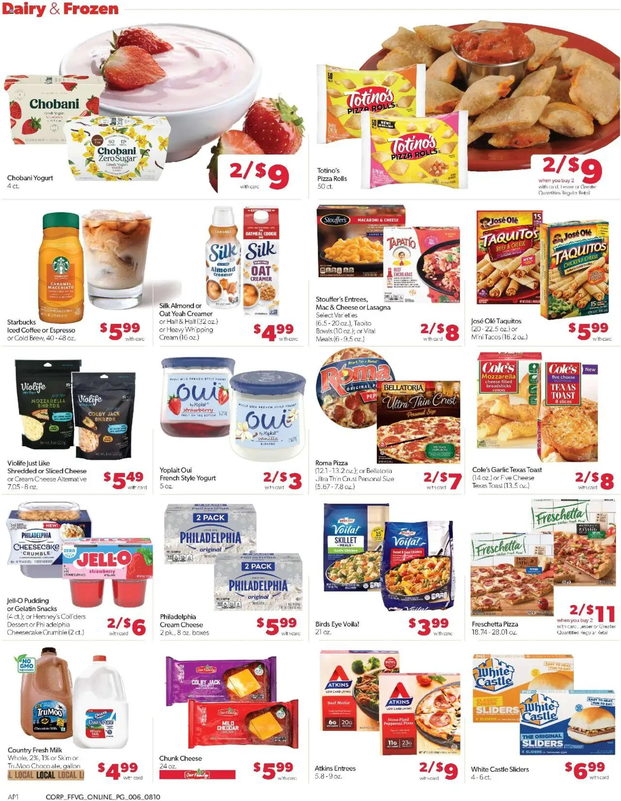 Family Fare Weekly Ad - valid from 10.08.2025 | Page: 13 | Products: Milk, Chocolate, Pizza, Cheesecake