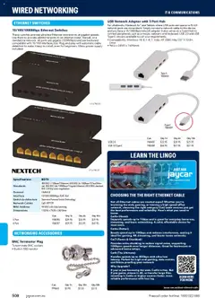 Preview of Jaycar Engineering & Scientific Catalogue 2025/2026  - valid from 09.07.2025 | Page: 508 | Products: Accessories, Cable, Usb, Tablets