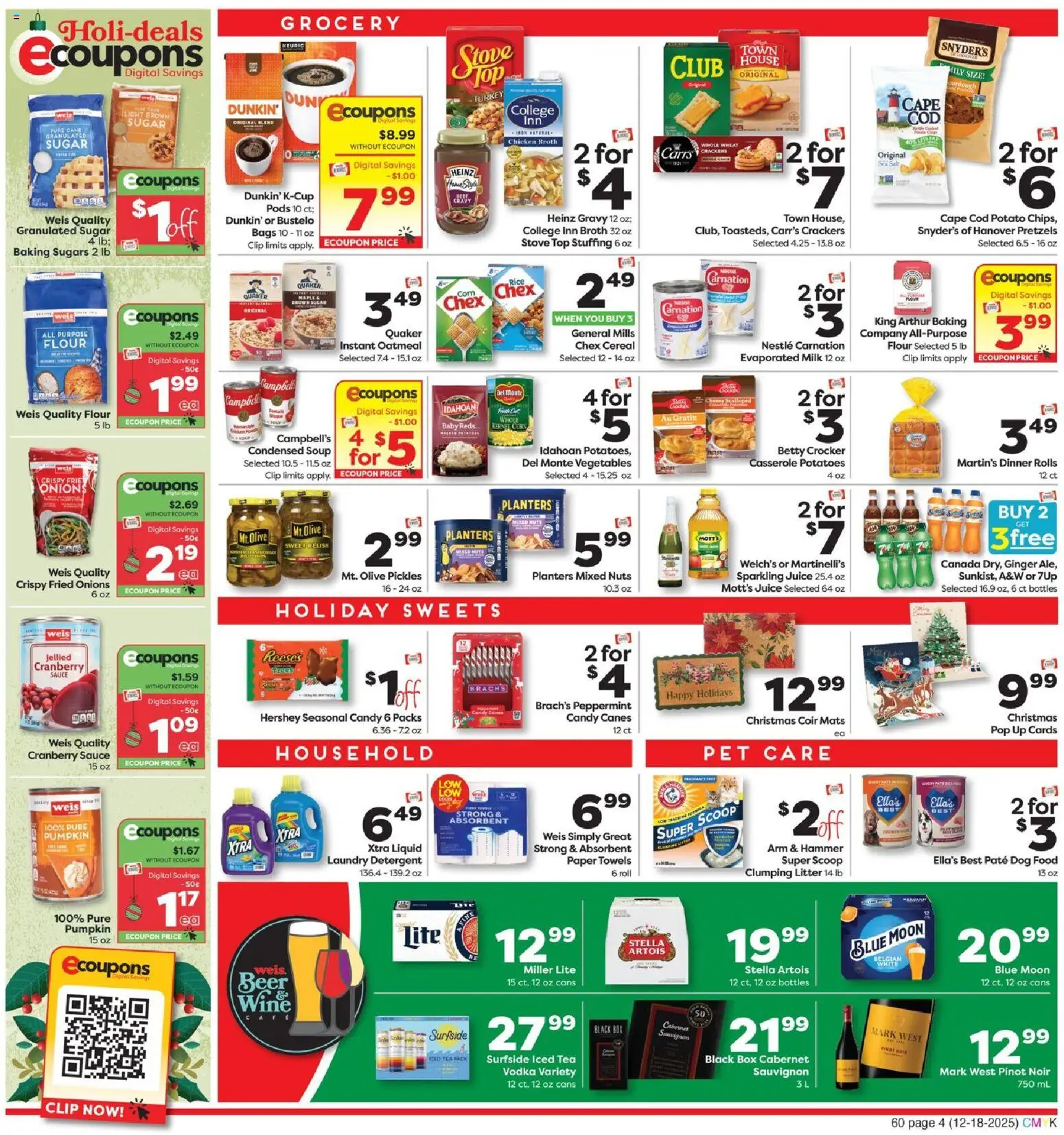 Weis Weekly Circular - PA - valid from 18.12.2025 | Page: 4 | Products: Ginger, Clip, Wine, Detergent