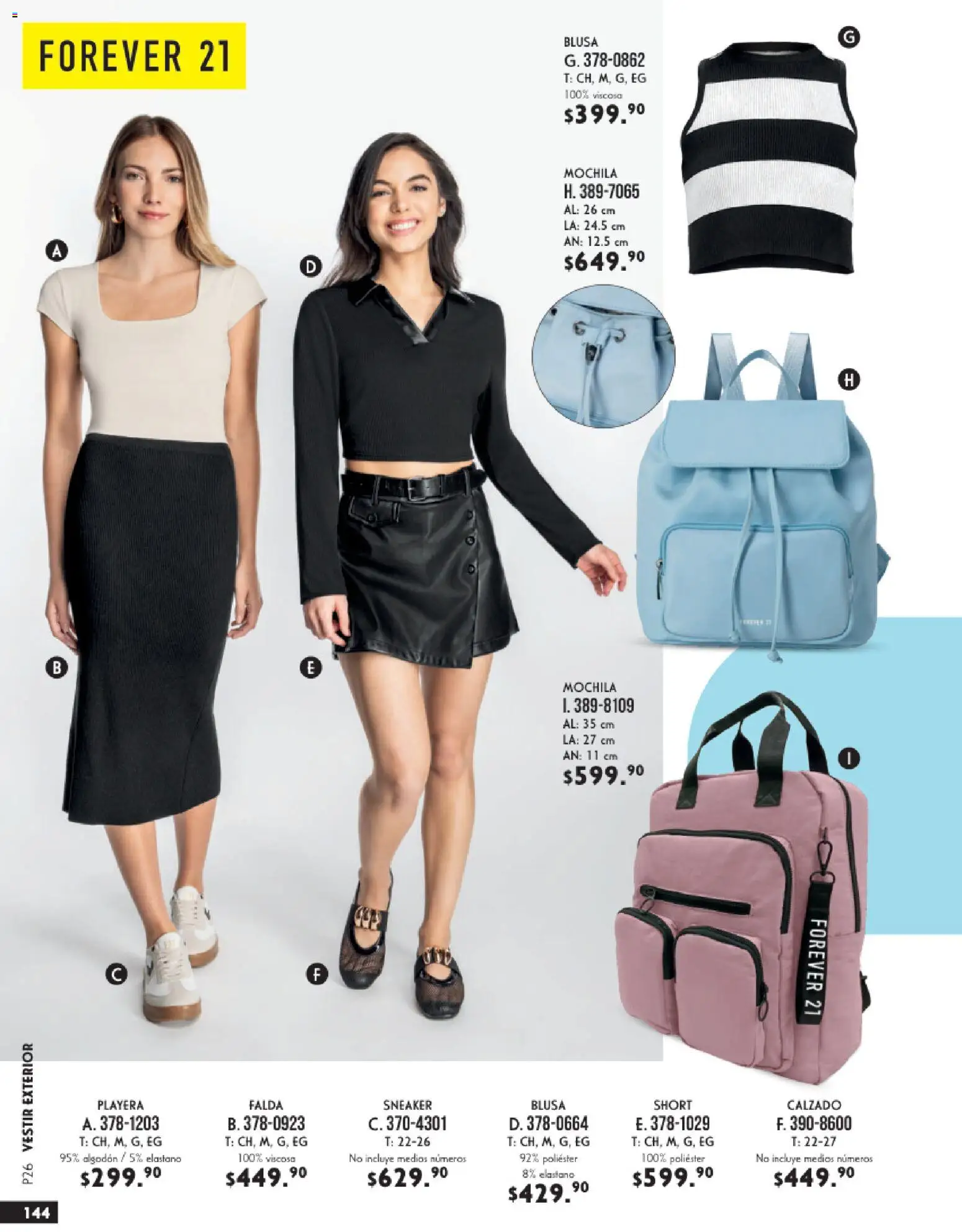 Nuevas ofertas de Andrea válidas en toda la República Mexicana desde el 25.01.2026. ¡Encuentra las mejores ofertas en Andrea catálogo Vestir! | Página: 144 | Productos: Mochila, Algodón, Playera, Short