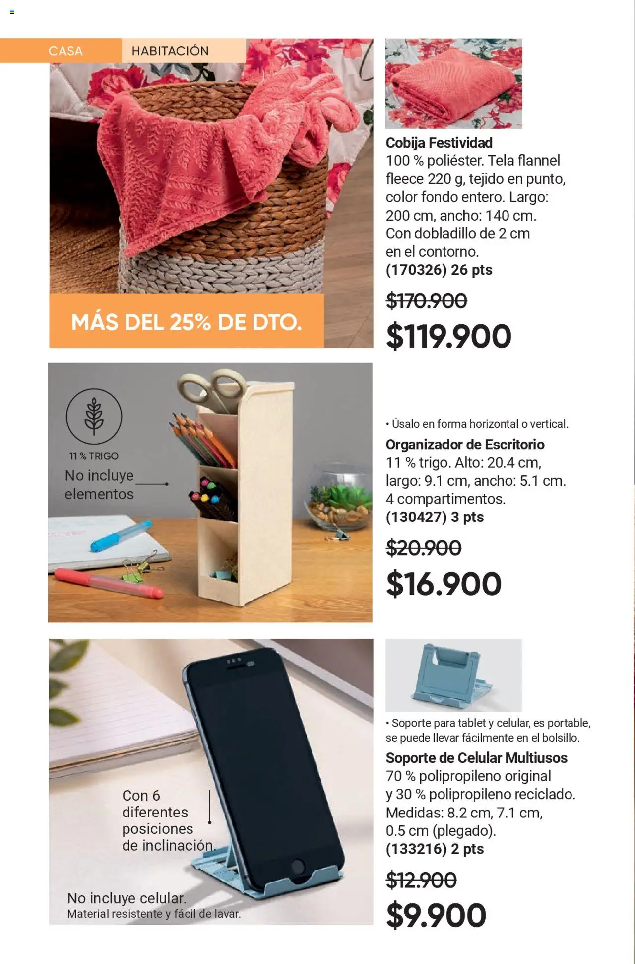 Avon revista - valida desde el 12.09.2025 | Página: 32 | Productos: Escritorio, Tablet, Cobija, Organizador