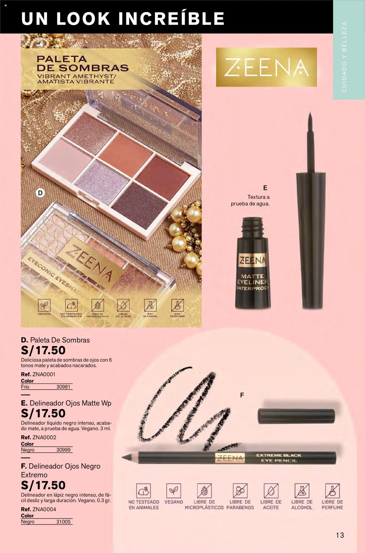 Catálogo Leonisa válido desde 23.10.2025 | Página: 13 | Productos: Delineador, Aceite, Perfume