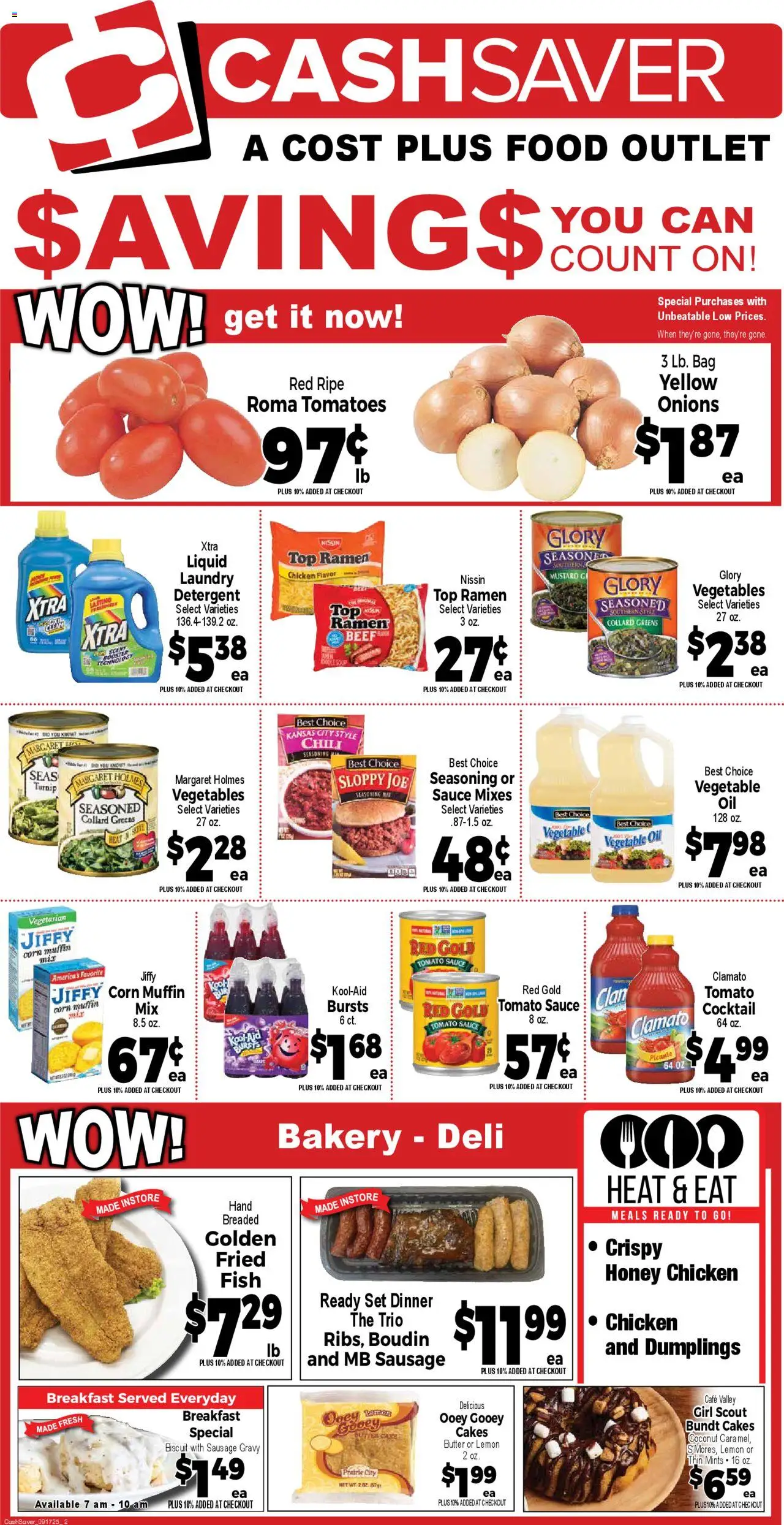Market Basket Cash Saver - valid from 17.09.2025 | Page: 2 | Products: Bakery, Corn, Muffin, Bag