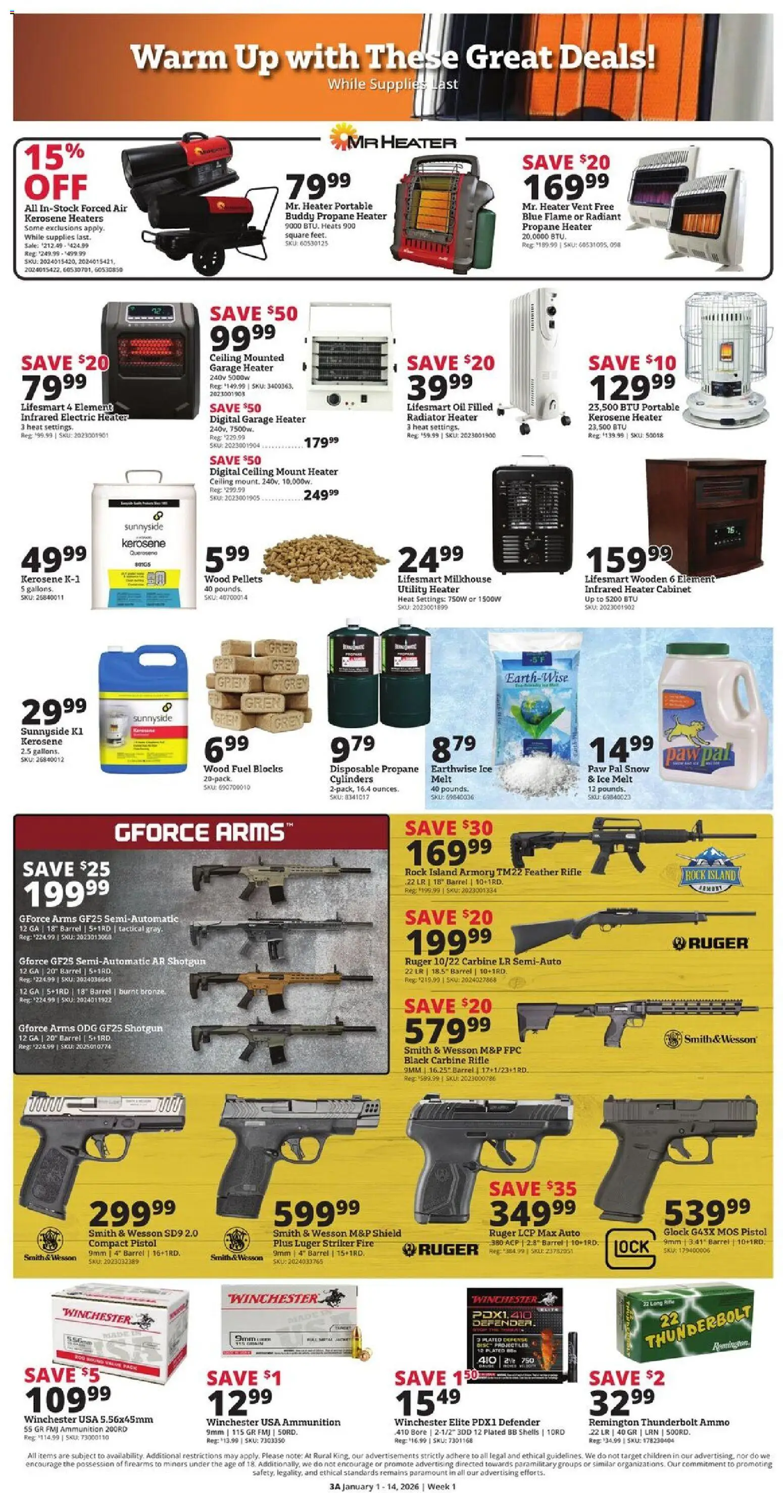 Rural King Weekly Ad - valid from 01.01.2026 | Page: 3 | Products: Radiator, Pan, Oil, Ammo