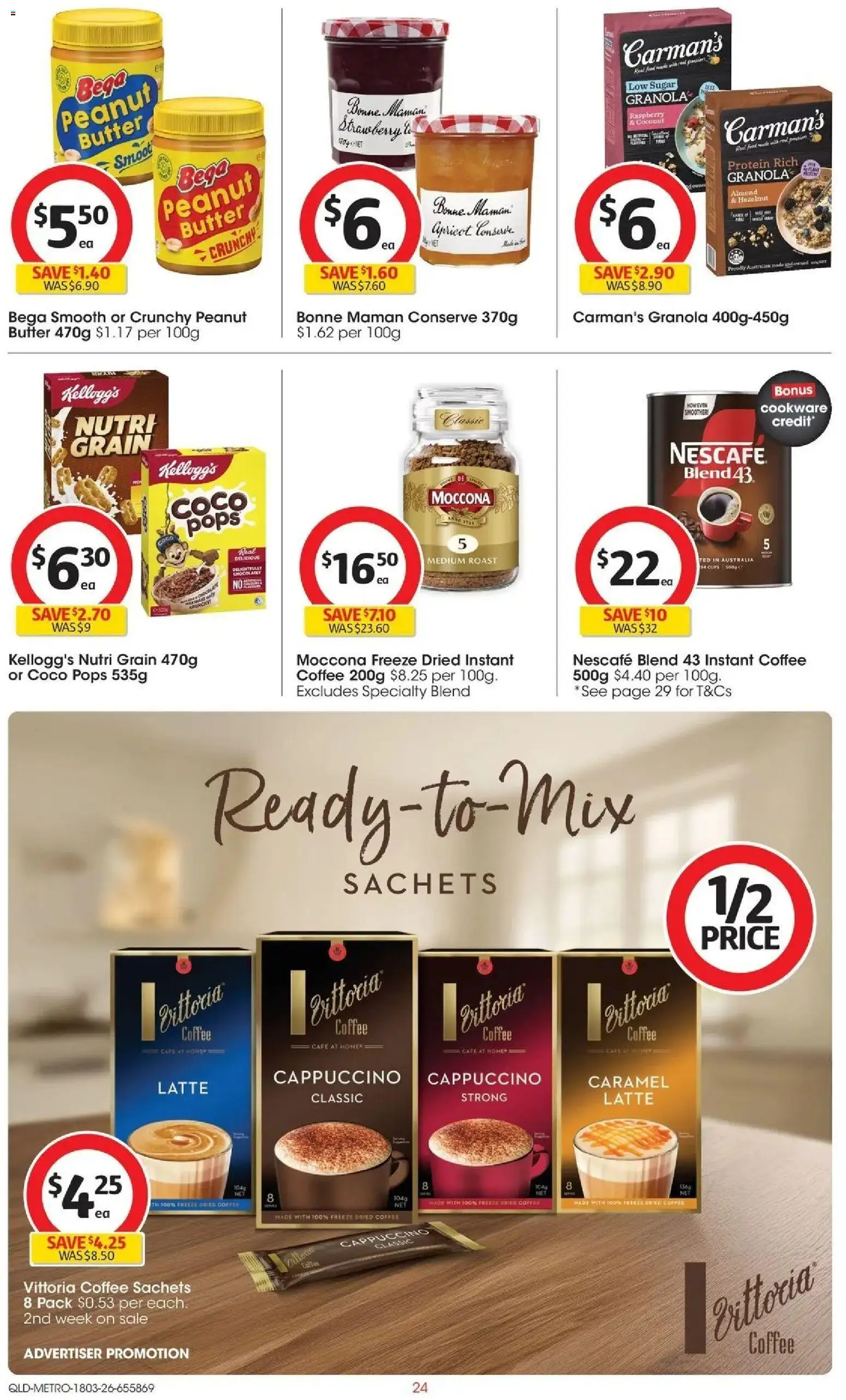 Coles catalogue - valid from 17.03.2026 | Page: 24 | Products: Cups, Butter, Coffee, Nescafe