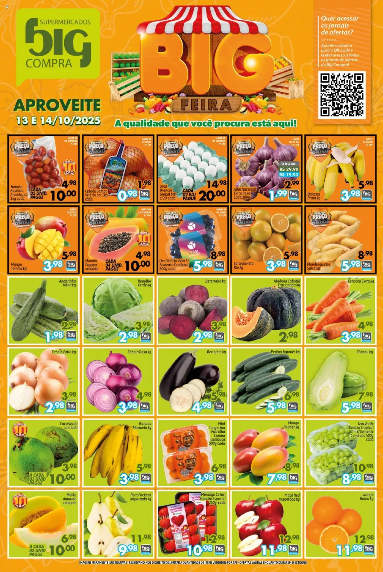 Big Compra Folheto - válido de 13.10.2025 | Página: 1 | Produtos: Pera, Berinjela, Beterraba, Câmera