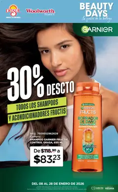 Vista previa de Del Sol y Woolworth catálogo La Fiesta de la Belleza , nuevo folleto de la tienda, válido en México a partir del 08.01.2026 | Página: 6 | Productos: Crema, Acondicionador