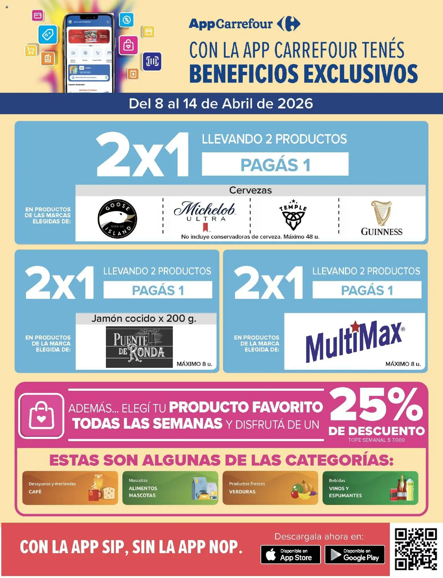 Carrefour ofertas │ válido desde el 08.04.2026 | Página: 2 | Productos: Jamón cocido, Café, Jamón