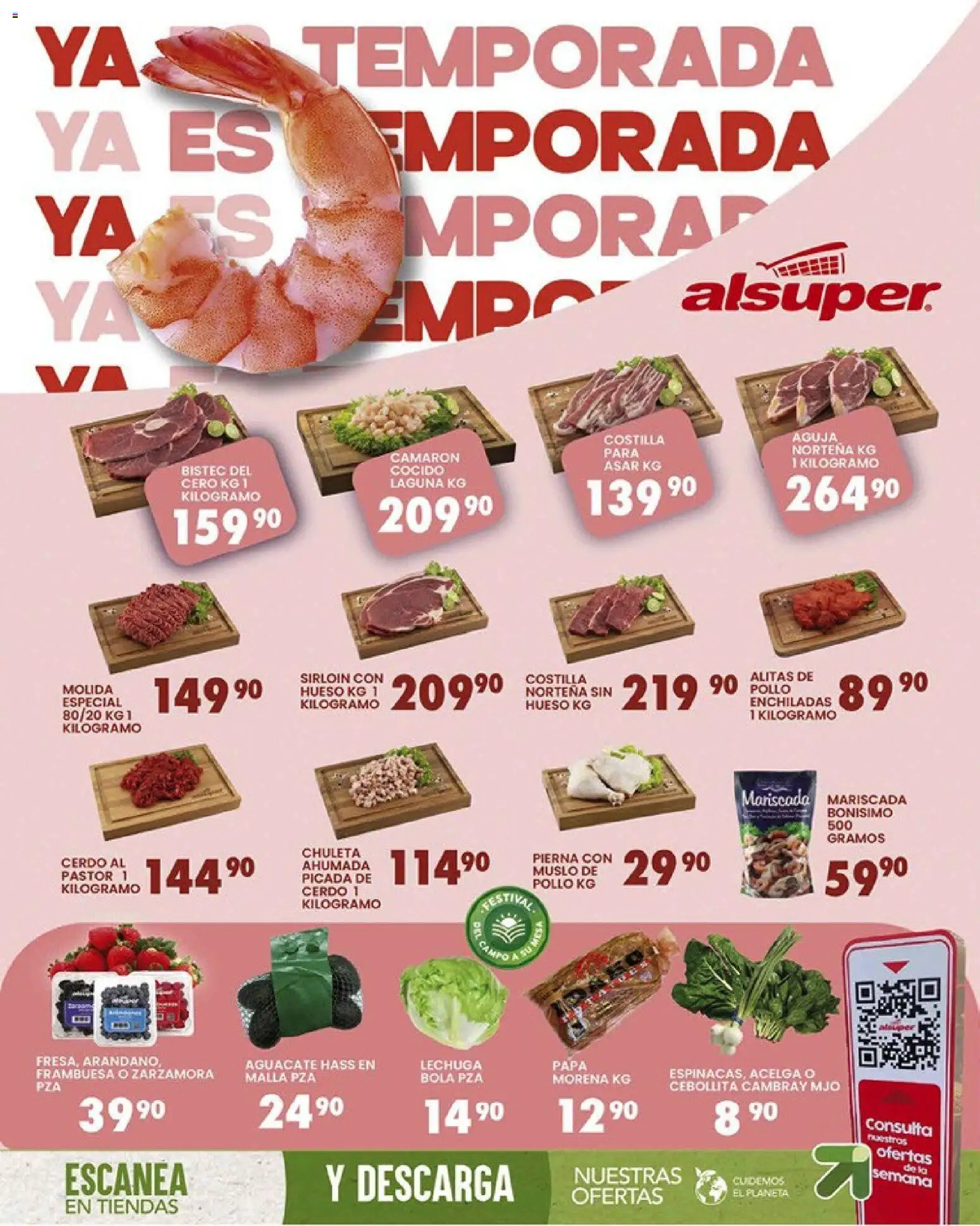 Nuevas ofertas de Alsuper válidas en toda la República Mexicana desde el 03.04.2026. ¡Encuentra las mejores ofertas en Alsuper folleto Saltillo! | Página: 8 | Productos: Pollo, Acelga, Papa, Aguacate