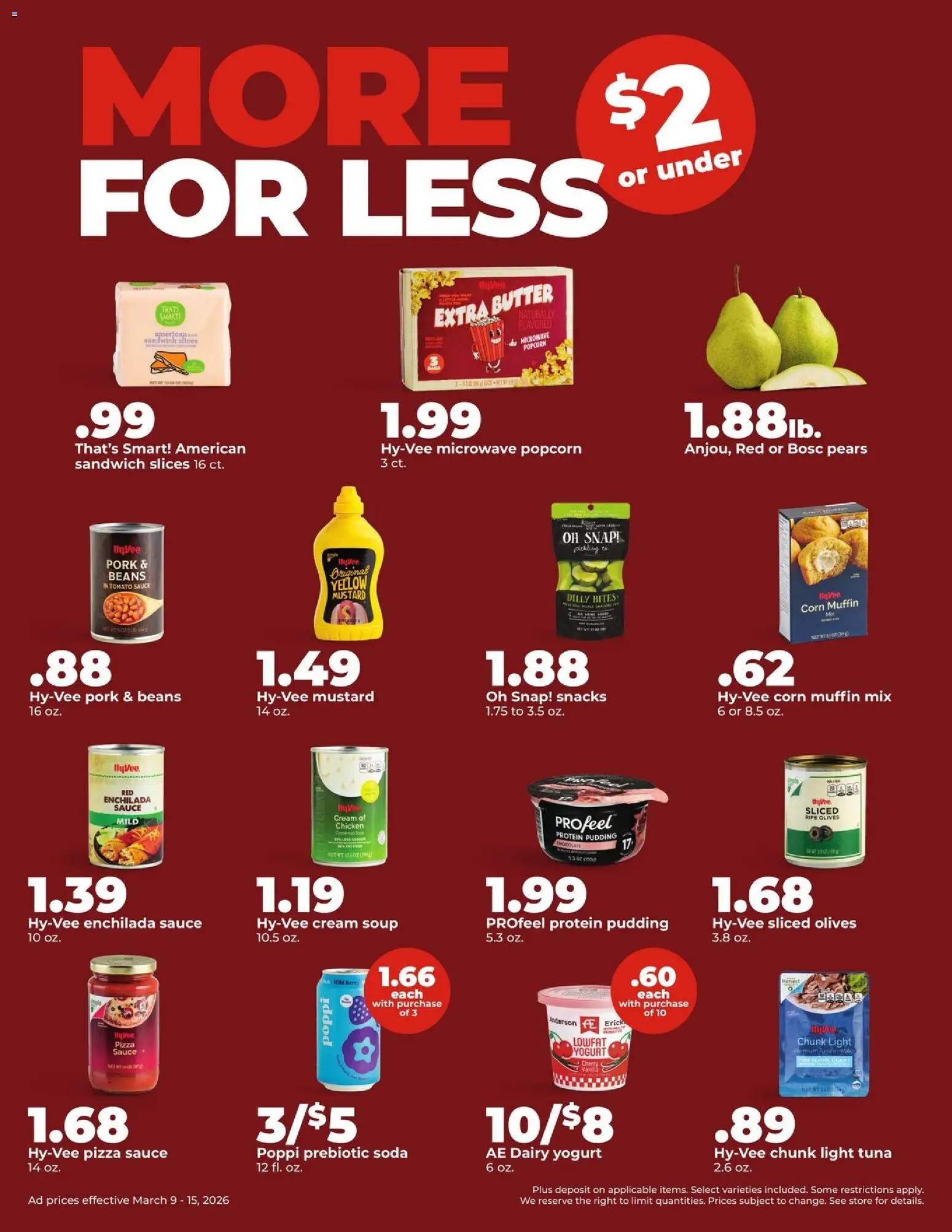 HyVee Weekly Ad - valid from 09.03.2026 | Page: 16 | Products: Corn, Chocolate, Microwave, Cream
