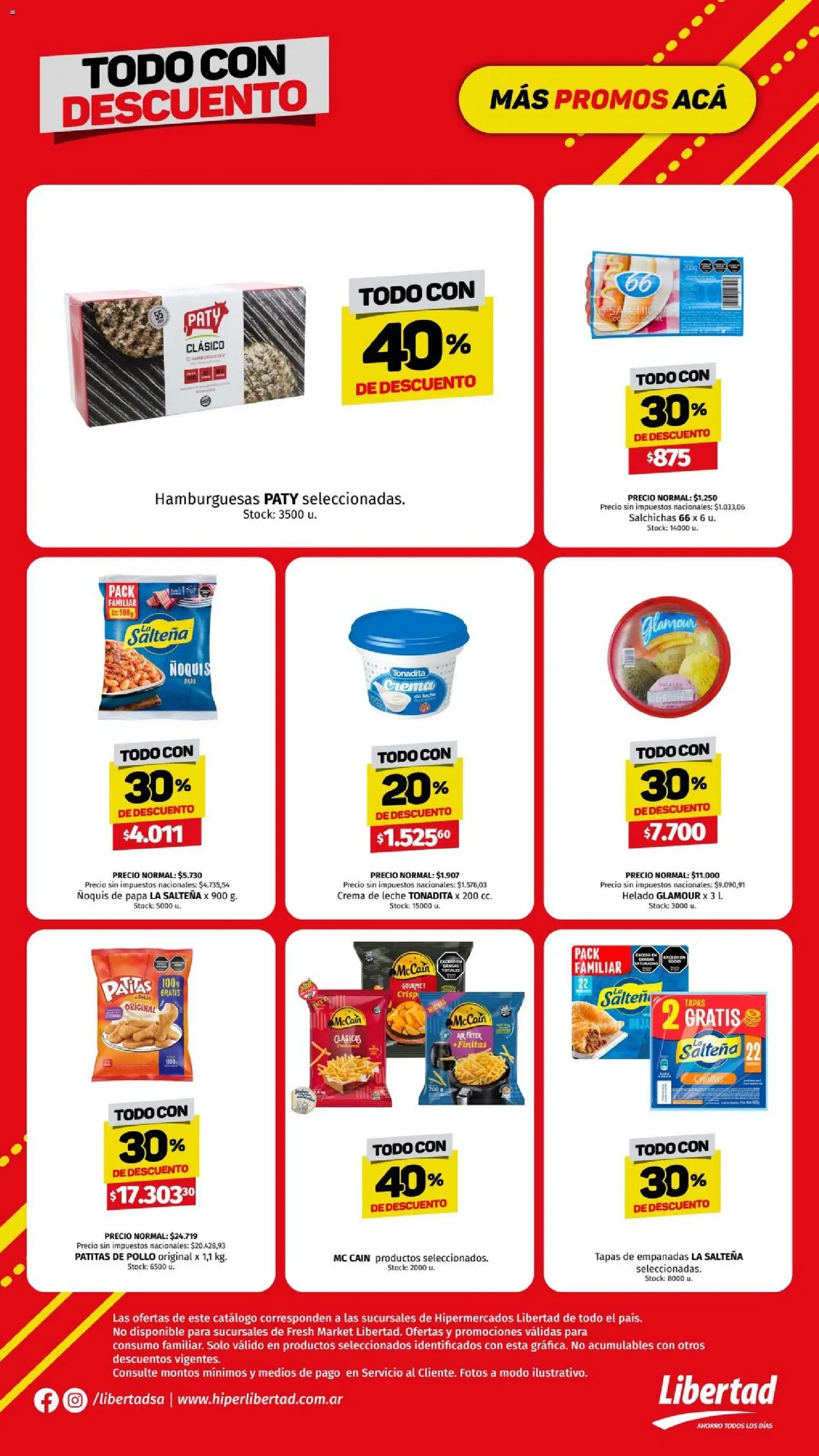 Hipermercado Libertad catálogo │ válido desde el 18.12.2025 | Página: 5 | Productos: Papa, Leche, Ñoquis, Crema