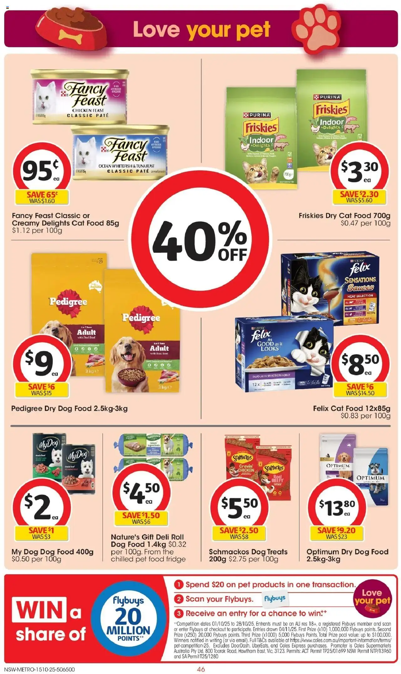 Coles catalogue - valid from 15.10.2025 | Page: 46 | Products: Meat, Dog food, Tuna, Fridge