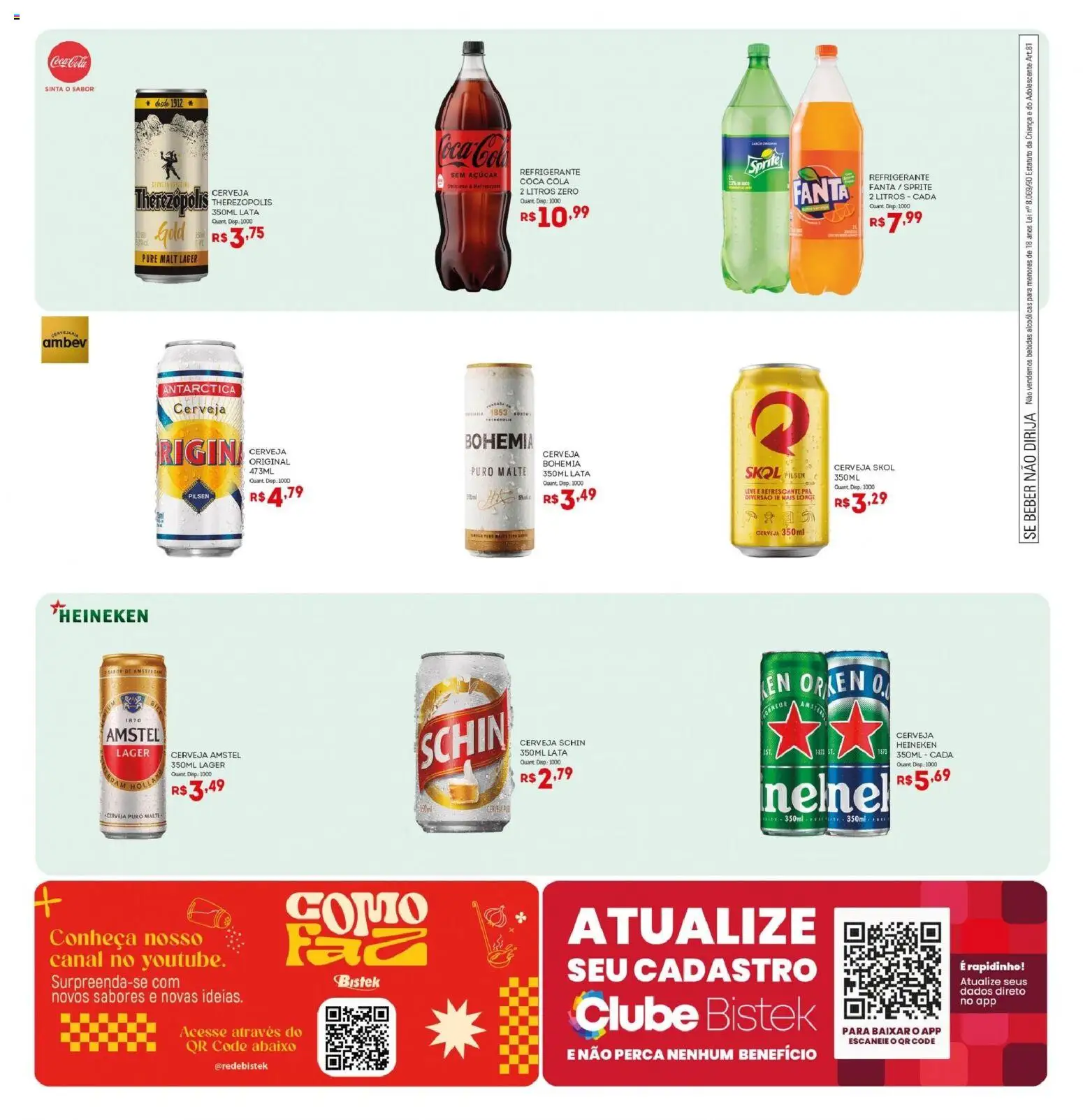 Bistek Supermercados Folheto - válido de 25.03.2026 | Página: 7 | Produtos: Fanta, Cola, Cerveja, Açúcar