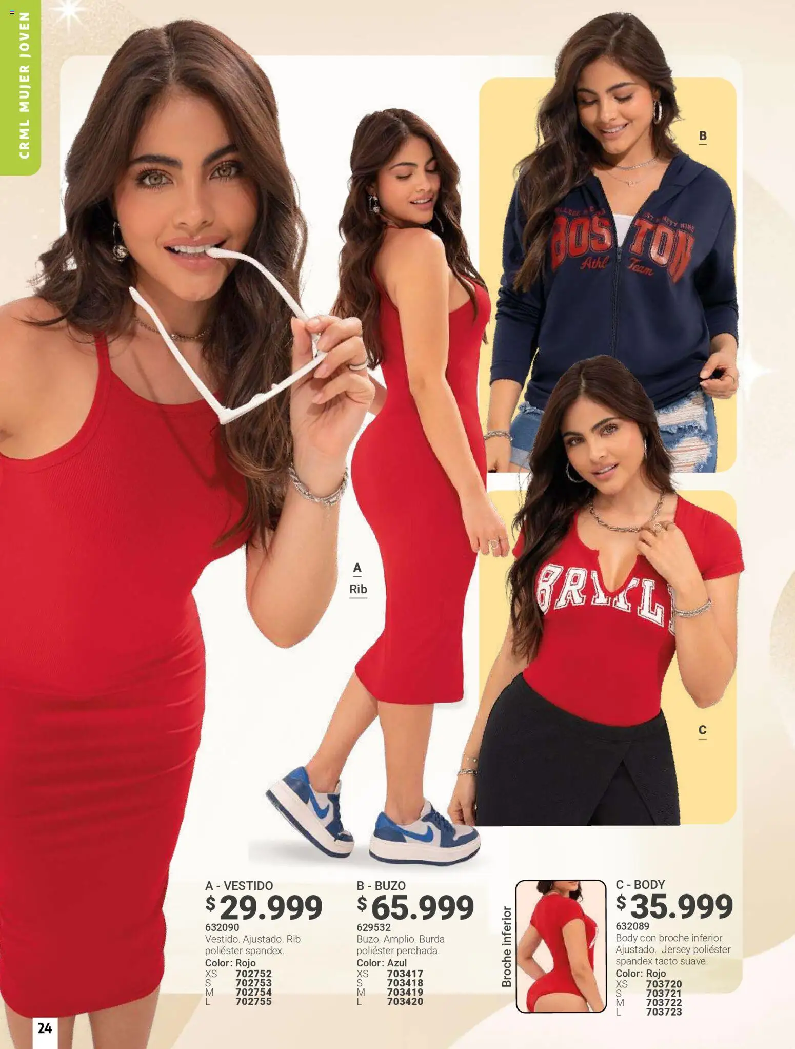 Carmel revista - valida desde el 01.06.2026 | Página: 24 | Productos: Body, Buzo, Vestido