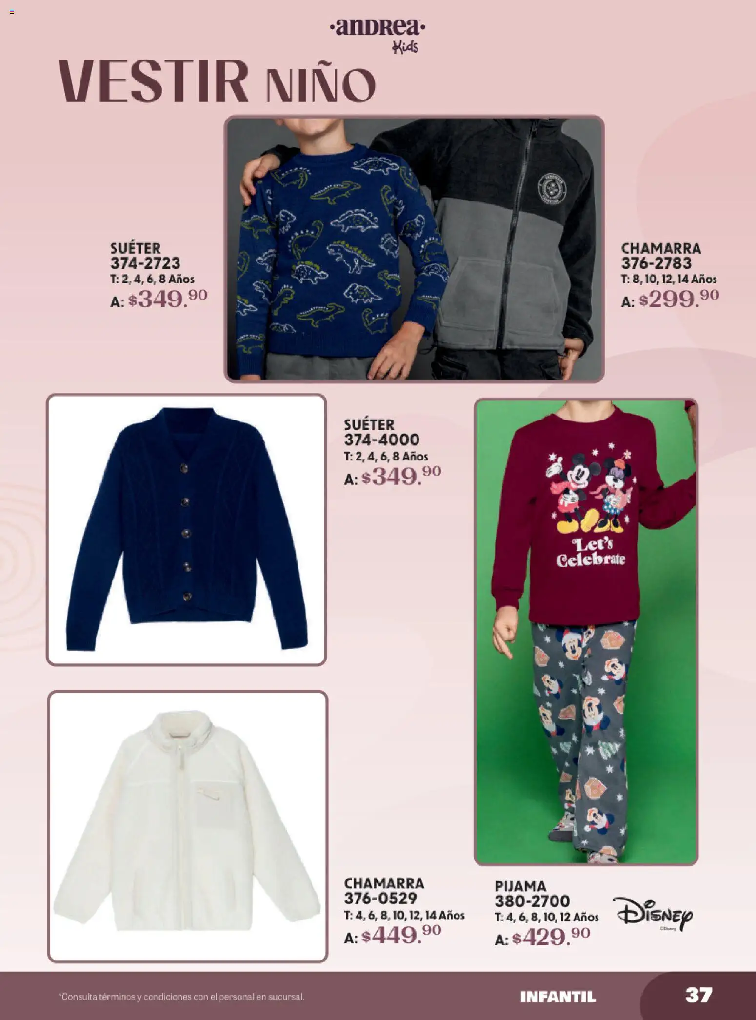 Nuevas ofertas de Andrea válidas en toda la República Mexicana desde el 19.10.2025. ¡Encuentra las mejores ofertas en Andrea catálogo Lo Más Abrigador! | Página: 37 | Productos: Suéter, Pijama, Chamarra