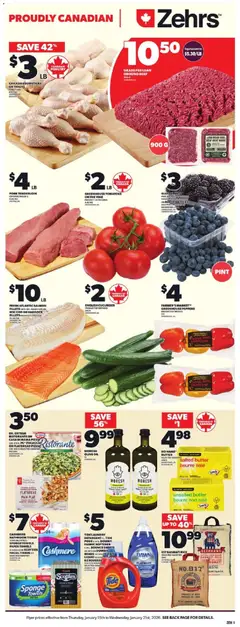 Preview of Zehrs weekly flyer / circulaire from shop Zehrs valid from 15.01.2026 | Page: 3 | Products: Rice, Butter, Oil, Tomatoes