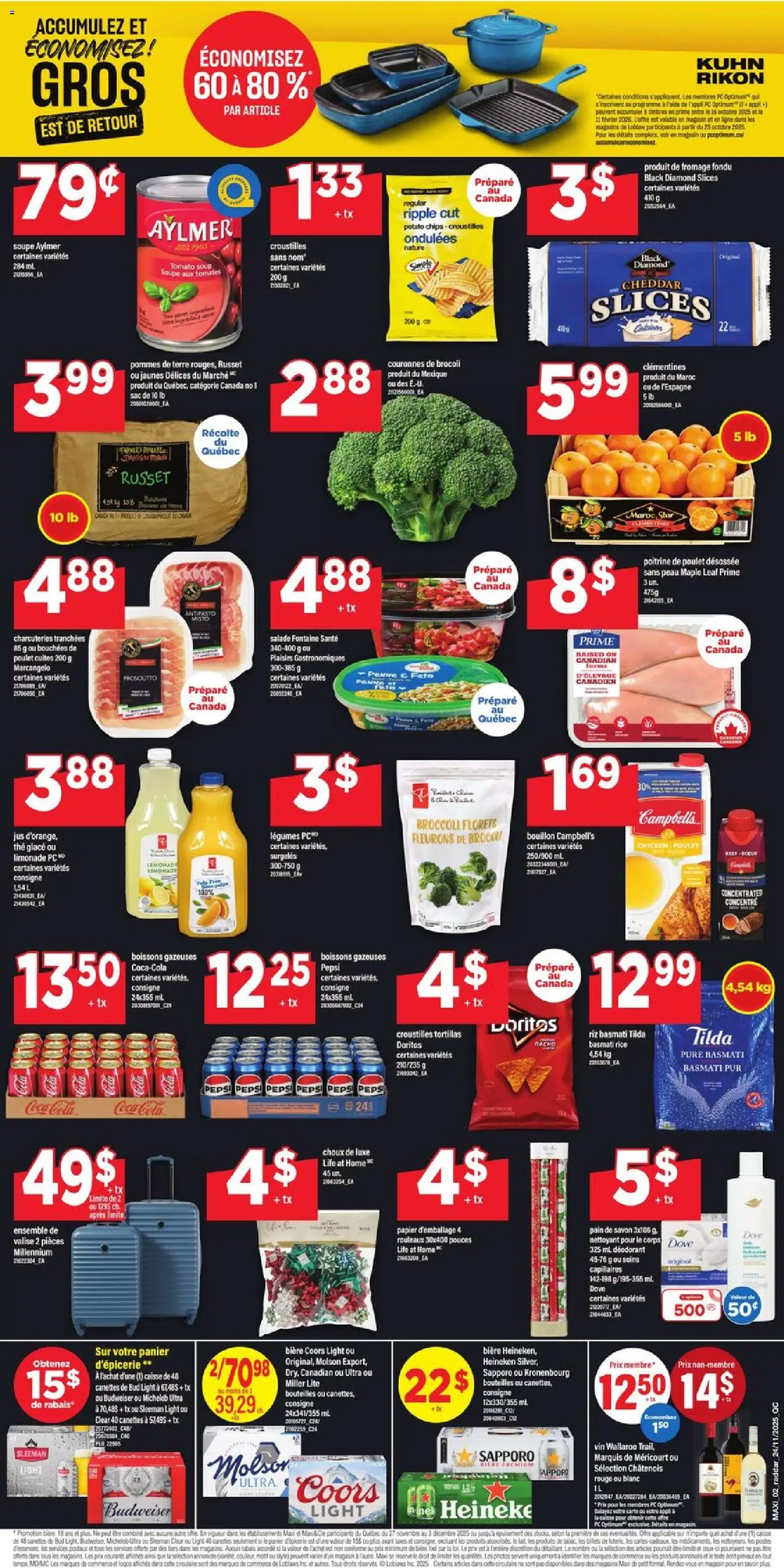 Maxi flyer valid from 27.11.2025 | Page: 2 | Products: Rice, PC, Deodorant, Chicken