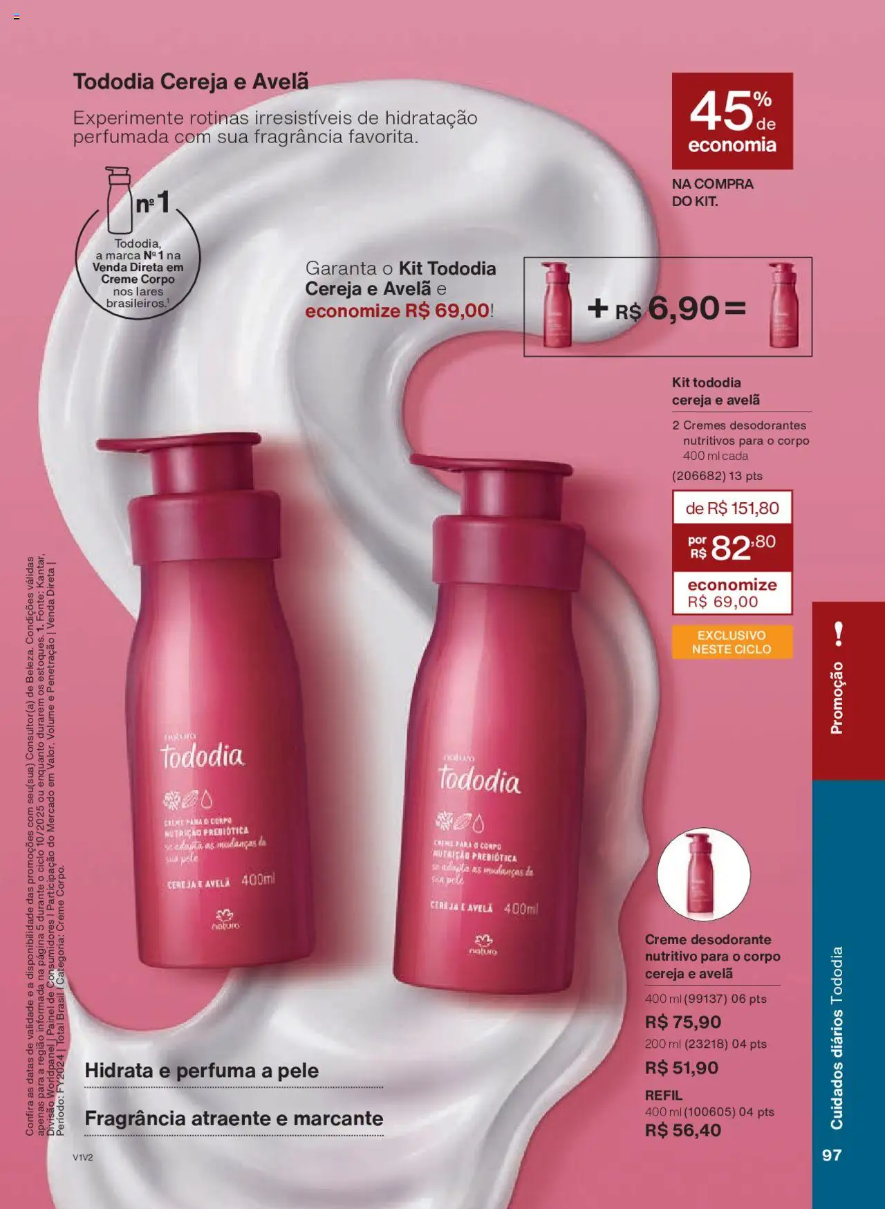Natura Folheto - válido de 05.06.2025 | Página: 97 | Produtos: Cereja, Fragrância, Creme, Avelã