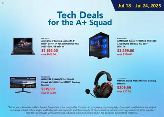 Preview of Canada Computers - Weekly flyer from shop Canada Computers valid from 18.07.2025