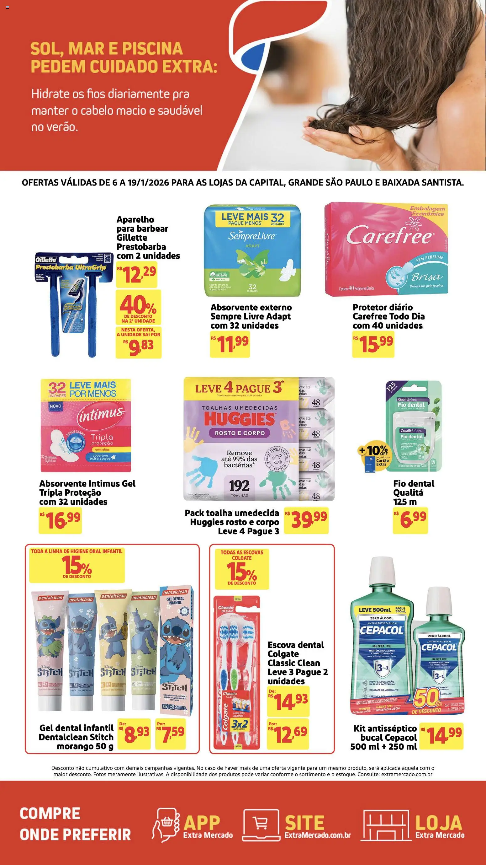 Extra Folheto - válido de 06.01.2026 | Página: 2 | Produtos: Frisco, Perfume, Sempre Livre, Absorvente