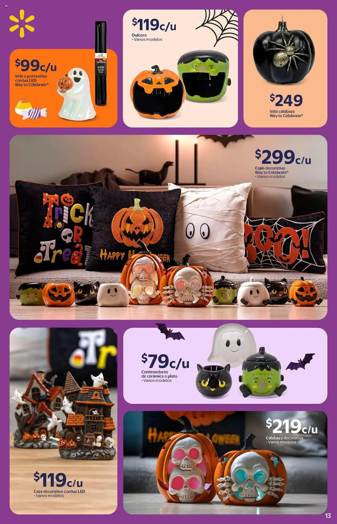 Nuevas ofertas de Walmart válidas en toda la República Mexicana desde el 22.09.2025. ¡Encuentra las mejores ofertas en Walmart - Folleto Halloween! | Página: 13 | Productos: Vela