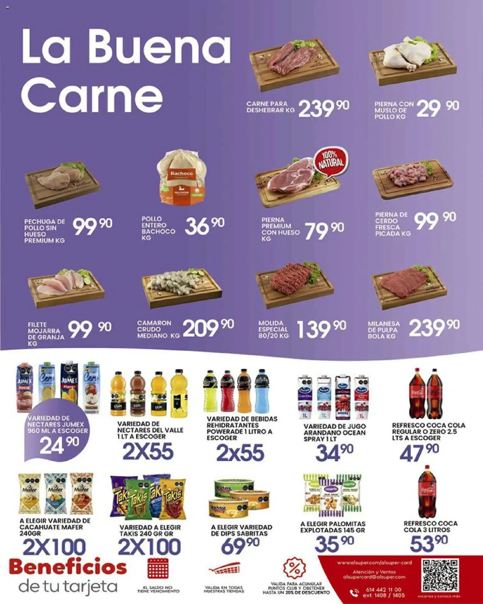 Nuevas ofertas de Alsuper válidas en toda la República Mexicana desde el 28.04.2026. ¡Encuentra las mejores ofertas en Alsuper folleto Casas Grandes! | Página: 7 | Productos: Pollo, Milanesa, Cacahuate, Jugo