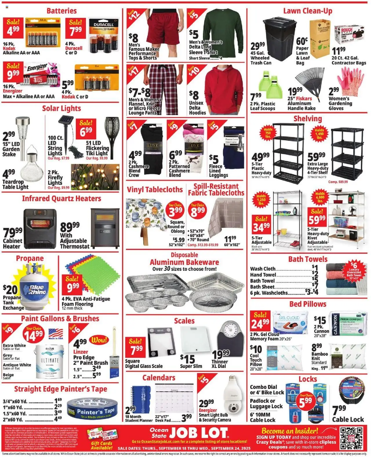 Ocean State Job Lot Weekly Ad - MA - valid from 18.09.2025 | Page: 2 | Products: Bed, Shorts, Desk, Thermostat