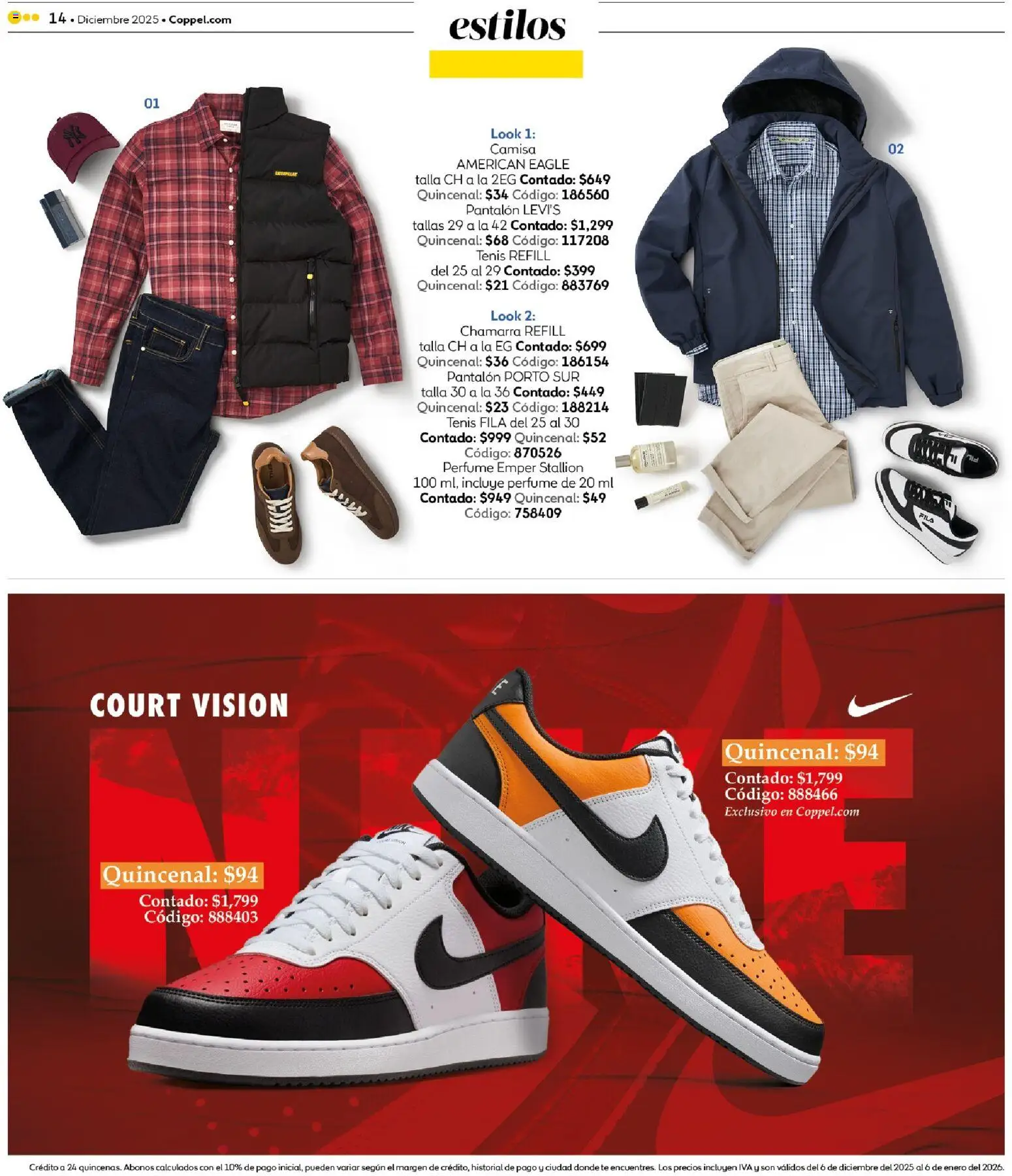 Nuevas ofertas de Coppel válidas en toda la República Mexicana desde el 06.12.2025. ¡Encuentra las mejores ofertas en Coppel catálogo Encuentra todo para el intercambio! | Página: 14 | Productos: Tenis, Camisa, Té, Perfume