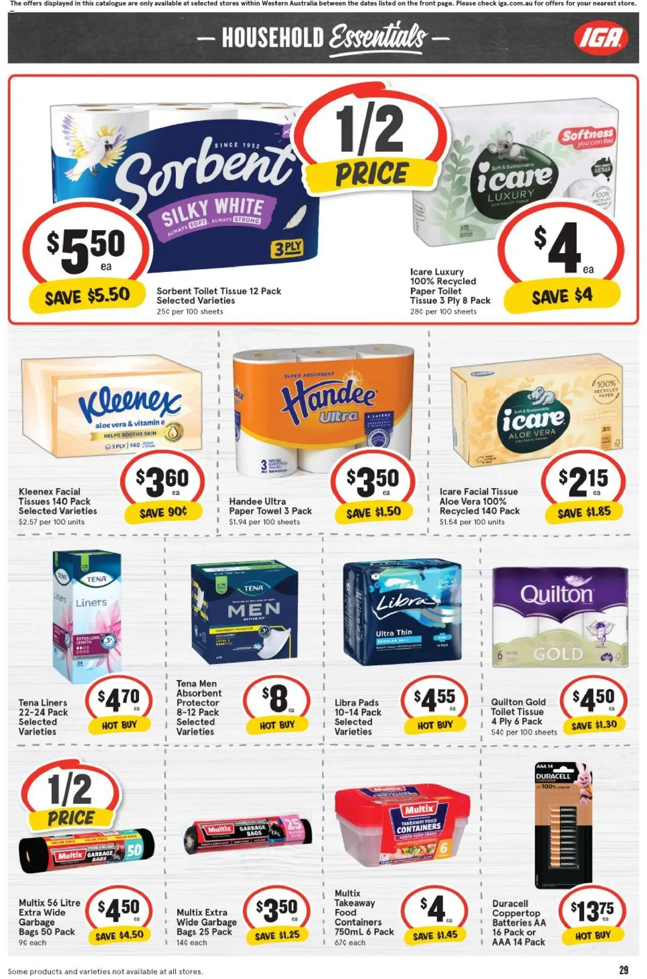 IGA catalogue - valid from 27.08.2025 | Page: 33 | Products: Household, Garbage bags, Sustainable, Vitamin