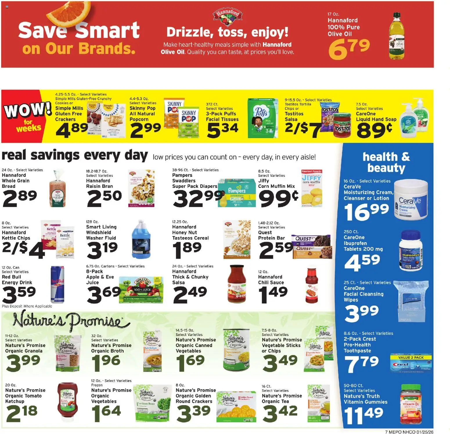Hannaford Weekly Ad - valid from 25.01.2026 | Page: 7 | Products: Soap, Tea, Ketchup, Cookies