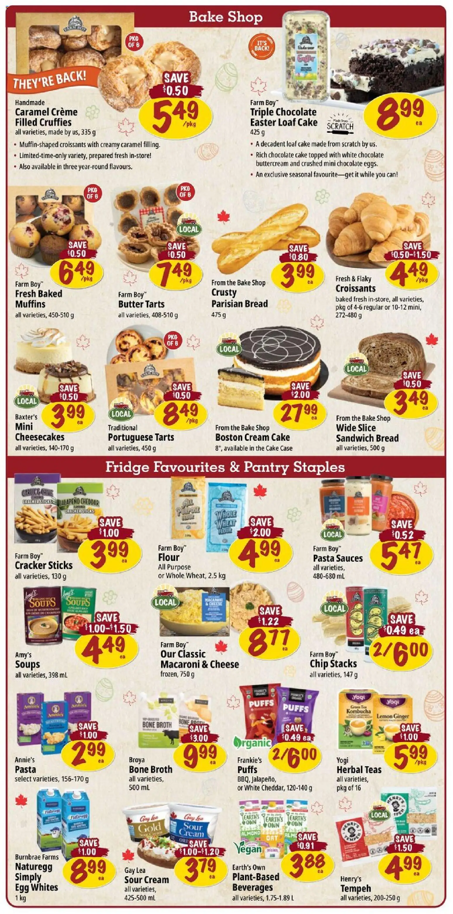 Farm Boy flyer valid from 26.03.2026 | Page: 3 | Products: Tea, Cream, Eggs, Bread