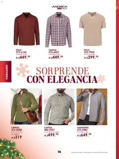 Vista previa de Andrea catálogo Guía de regalos, nuevo folleto de la tienda, válido en México a partir del 23.11.2025 | Página: 36 | Productos: Camisa, Chamarra