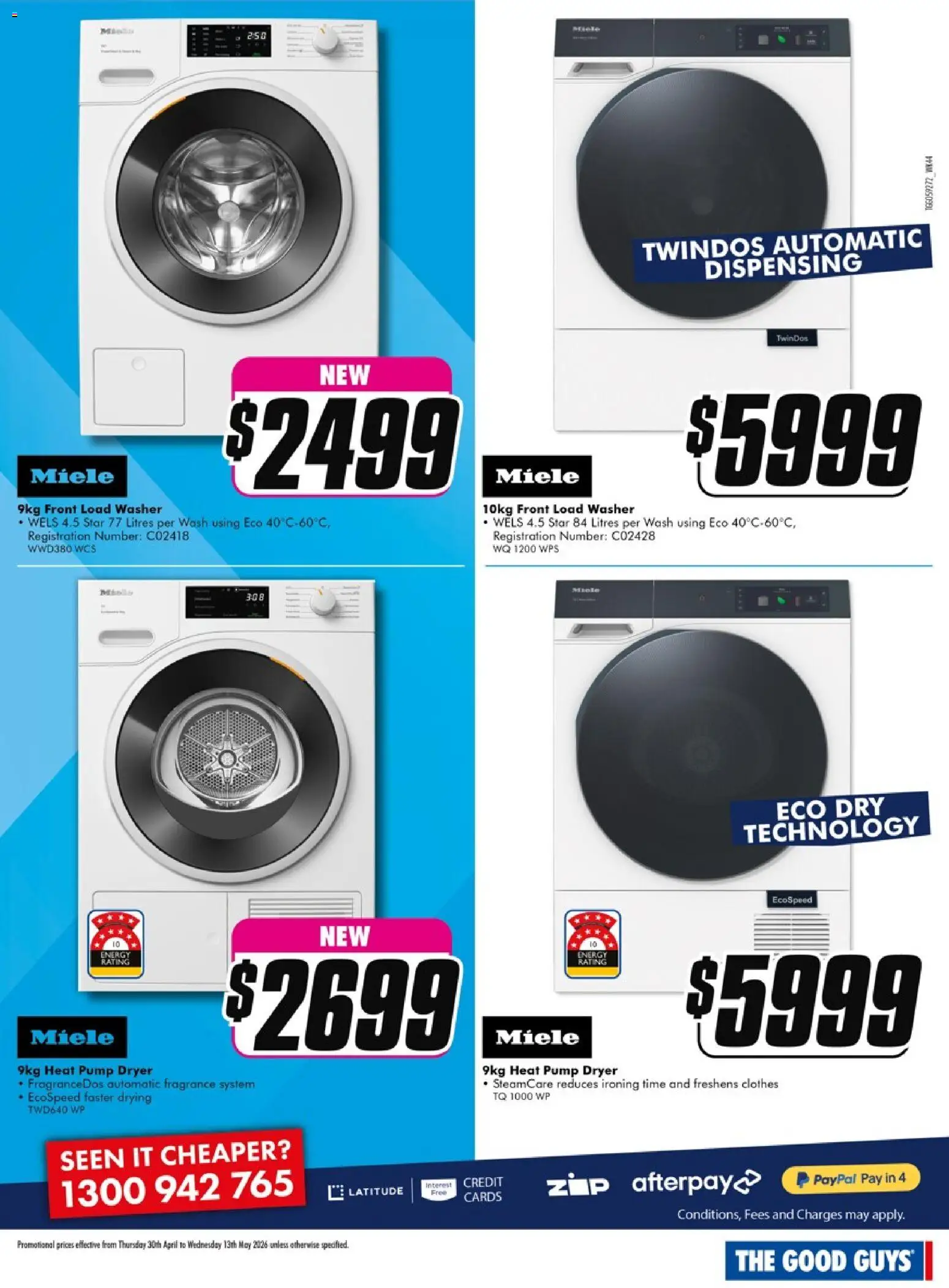 The Good Guys catalogue - valid from 30.04.2026 | Page: 7 | Products: Fragrance, Dryer, Washer
