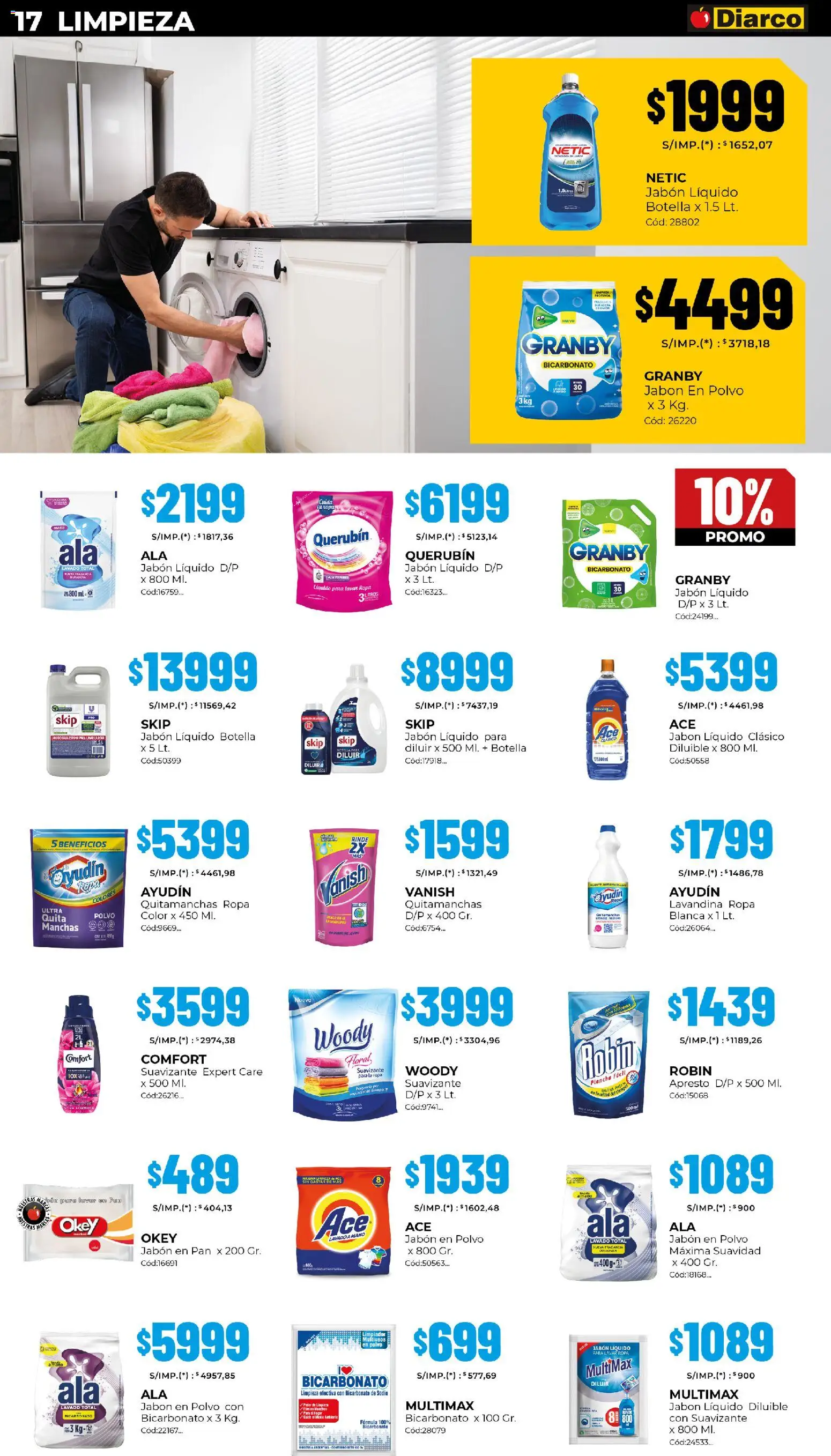 Diarco - Ofertas Interior │ válido desde el 27.10.2025 | Página: 17 | Productos: Fragancia, Jabón líquido, Jabón en polvo, Ropa
