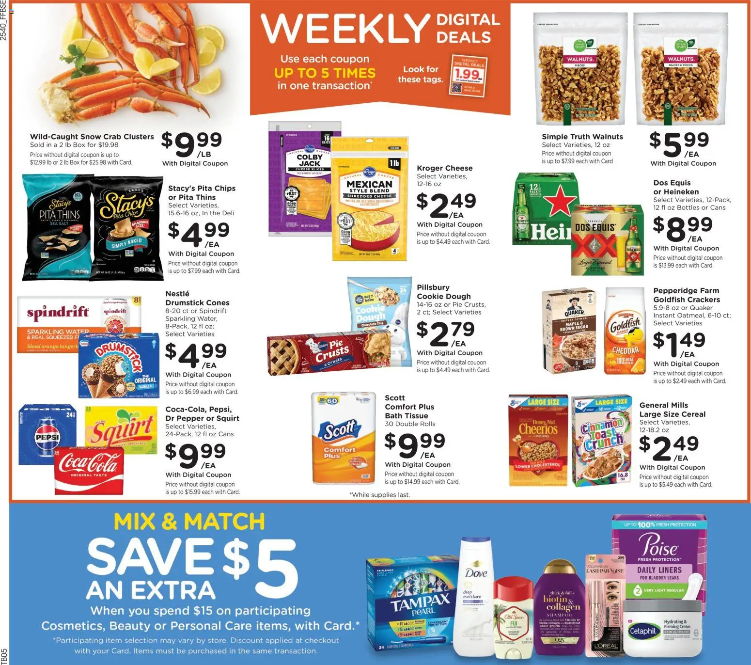 Fry's Food Weekly Ad - valid from 05.11.2025 | Page: 3 | Products: Shampoo, Chips, Cream, Sugar