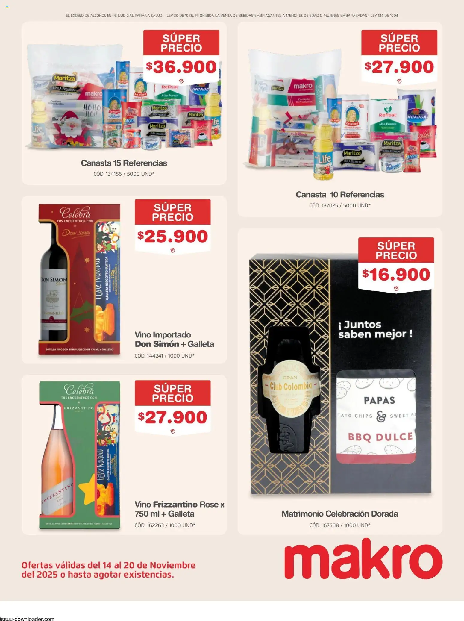 Makro revista - valida desde el 14.11.2025 | Página: 3 | Productos: Fideos, Plátano, Vino, Tintura