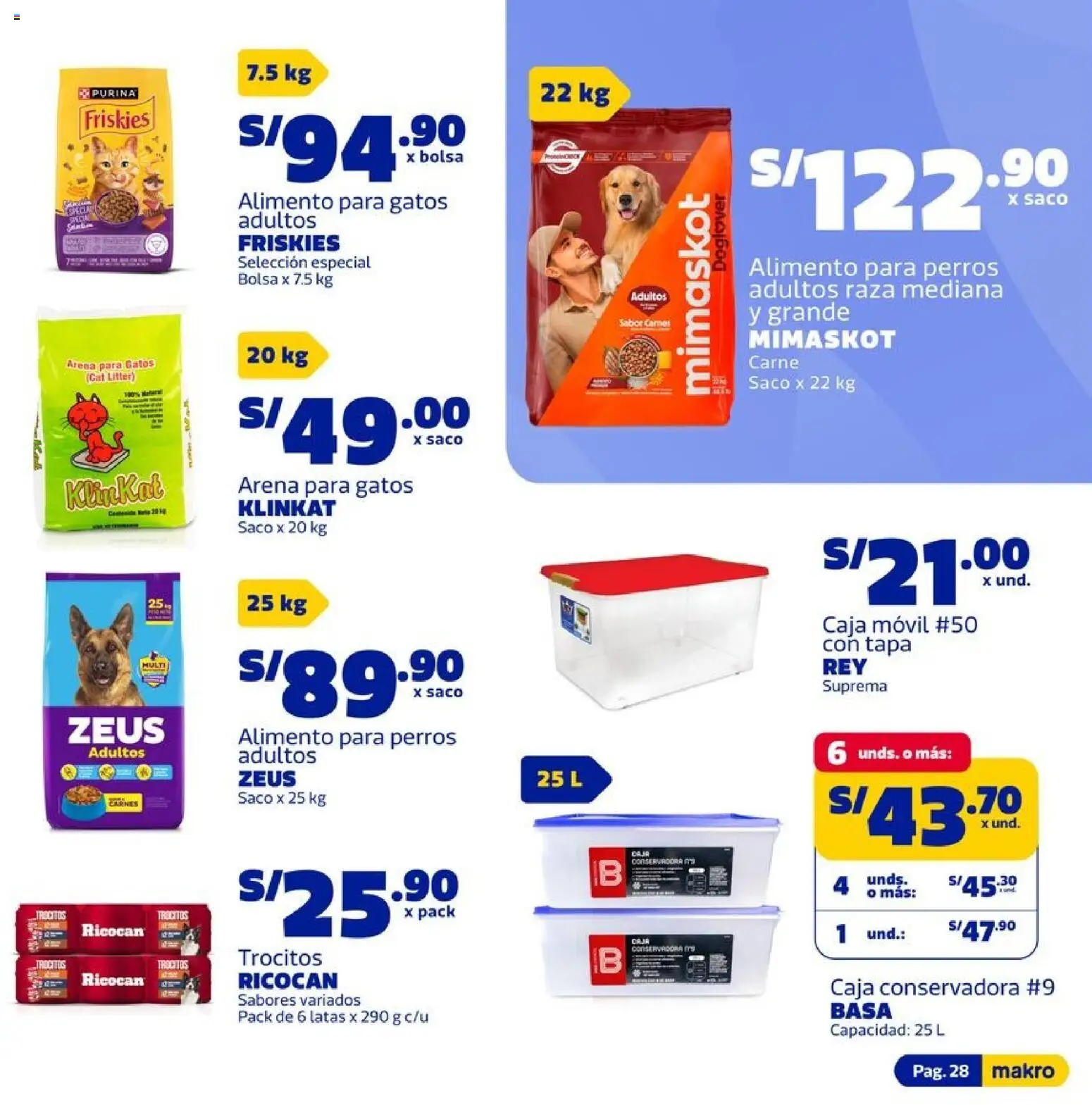Catálogo Makro válido desde 15.01.2026 | Página: 28 | Productos: Caja, Saco, Bolsa