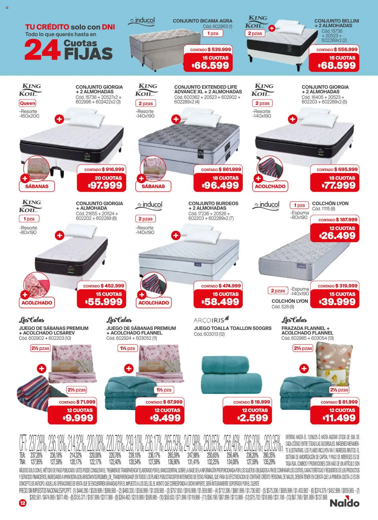 Naldo catálogo │ válido desde el 02.06.2025 | Página: 12 | Productos: Almohada, Frazada, Espuma, Té