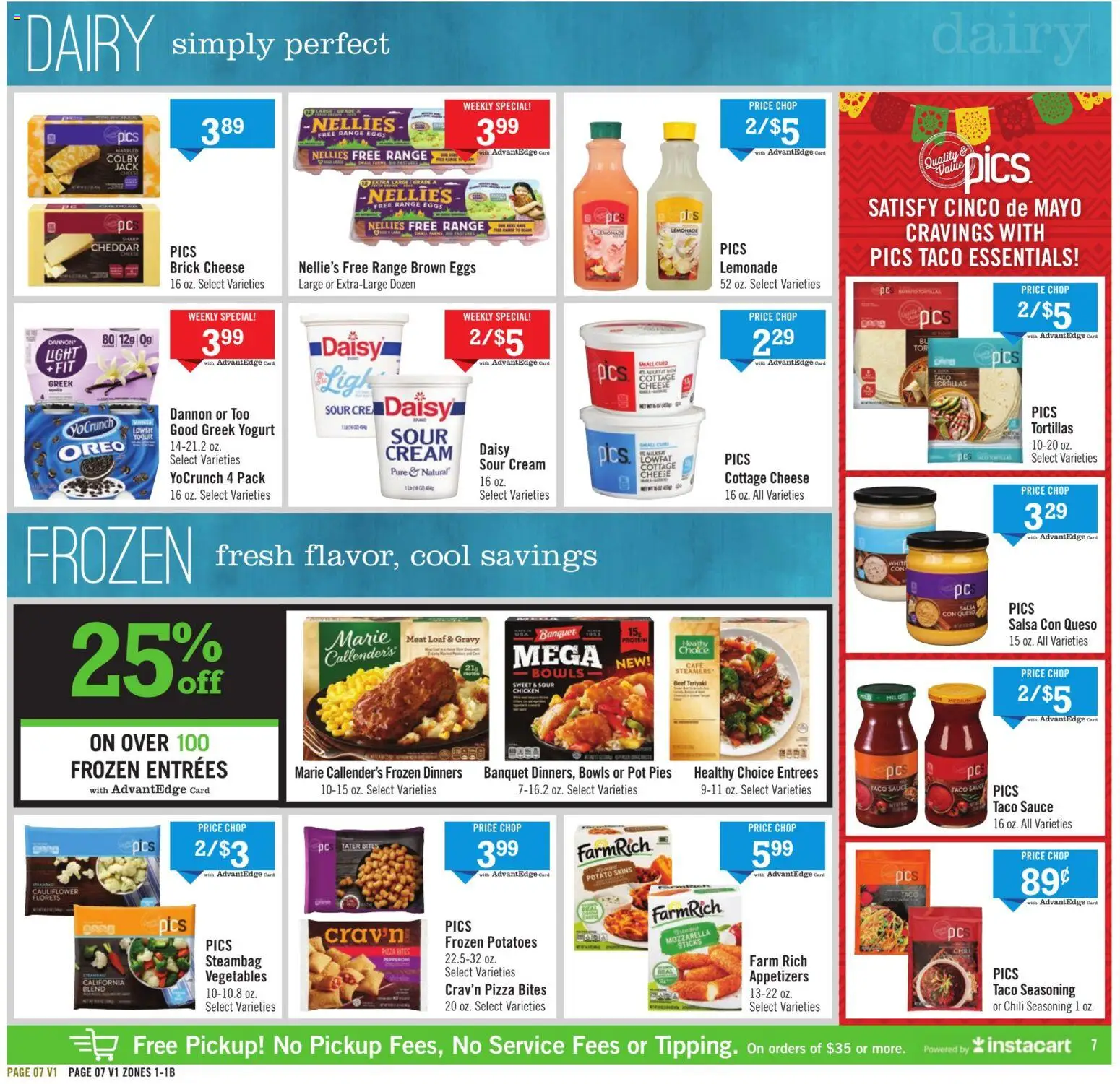 Price Chopper Weekly Ad - valid from 26.04.2026 | Page: 7 | Products: Eggs, Pizza, Cream, Potatoes