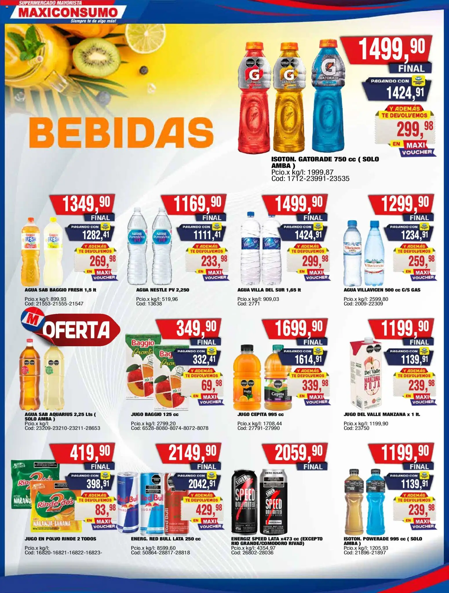 Maxiconsumo ofertas │ válido desde el 13.04.2026 | Página: 15 | Productos: Polvo, Agua, Jugo, Té