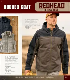 Preview of Cabela's weekly ads valid from 01.10.2025 | Page: 105 | Products: Vest, Jacket, Coat, Water