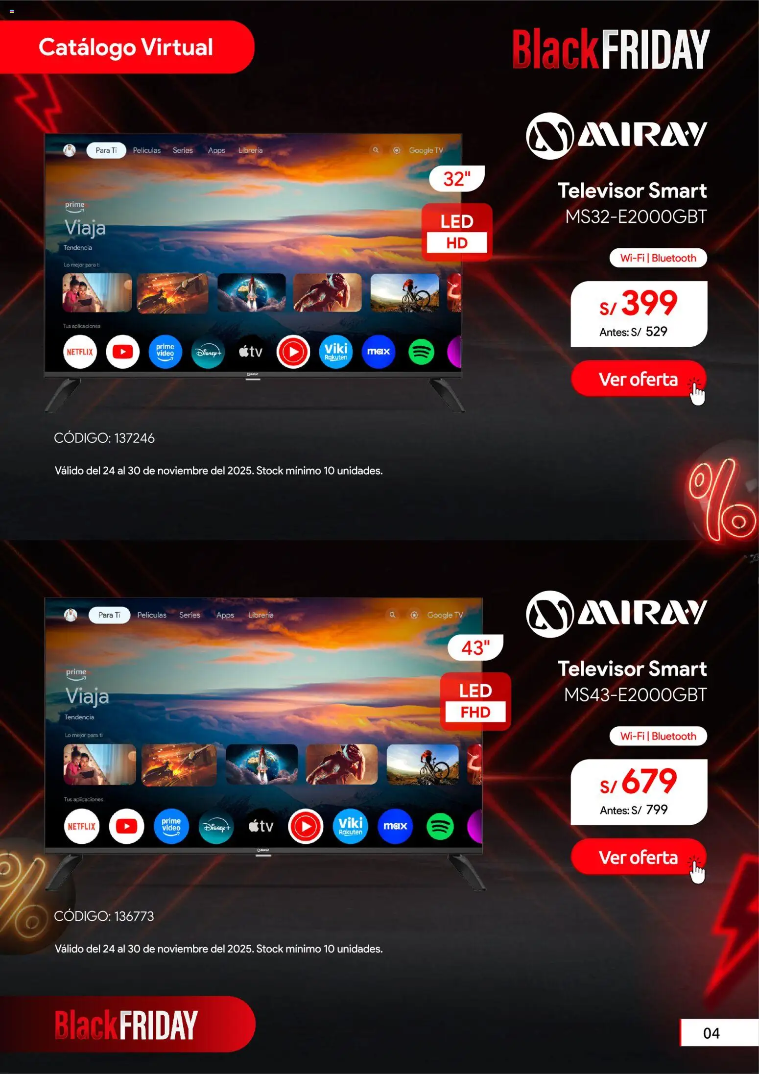 Catálogo Hiraoka válido desde 24.11.2025 | Página: 5 | Productos: Televisor, Video