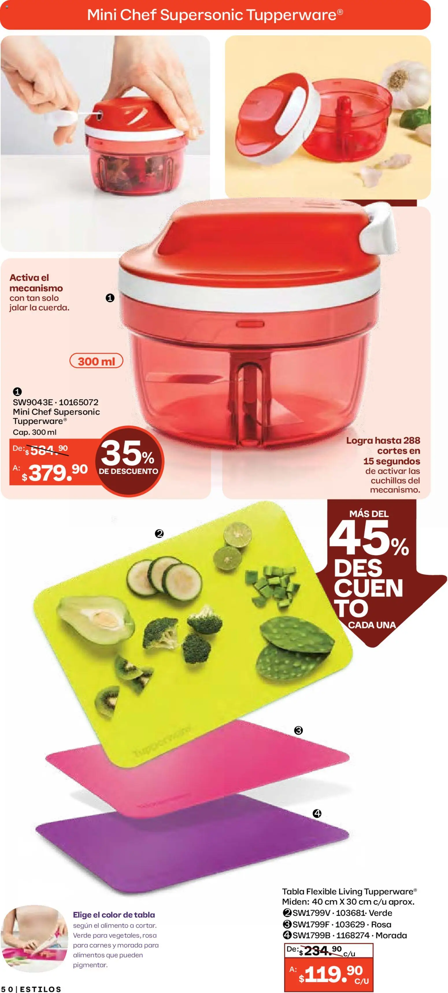 Nuevas ofertas de Tupperware válidas en toda la República Mexicana desde el 29.12.2025. ¡Encuentra las mejores ofertas en Tupperware catálogo! | Página: 50 | Productos: Flexible