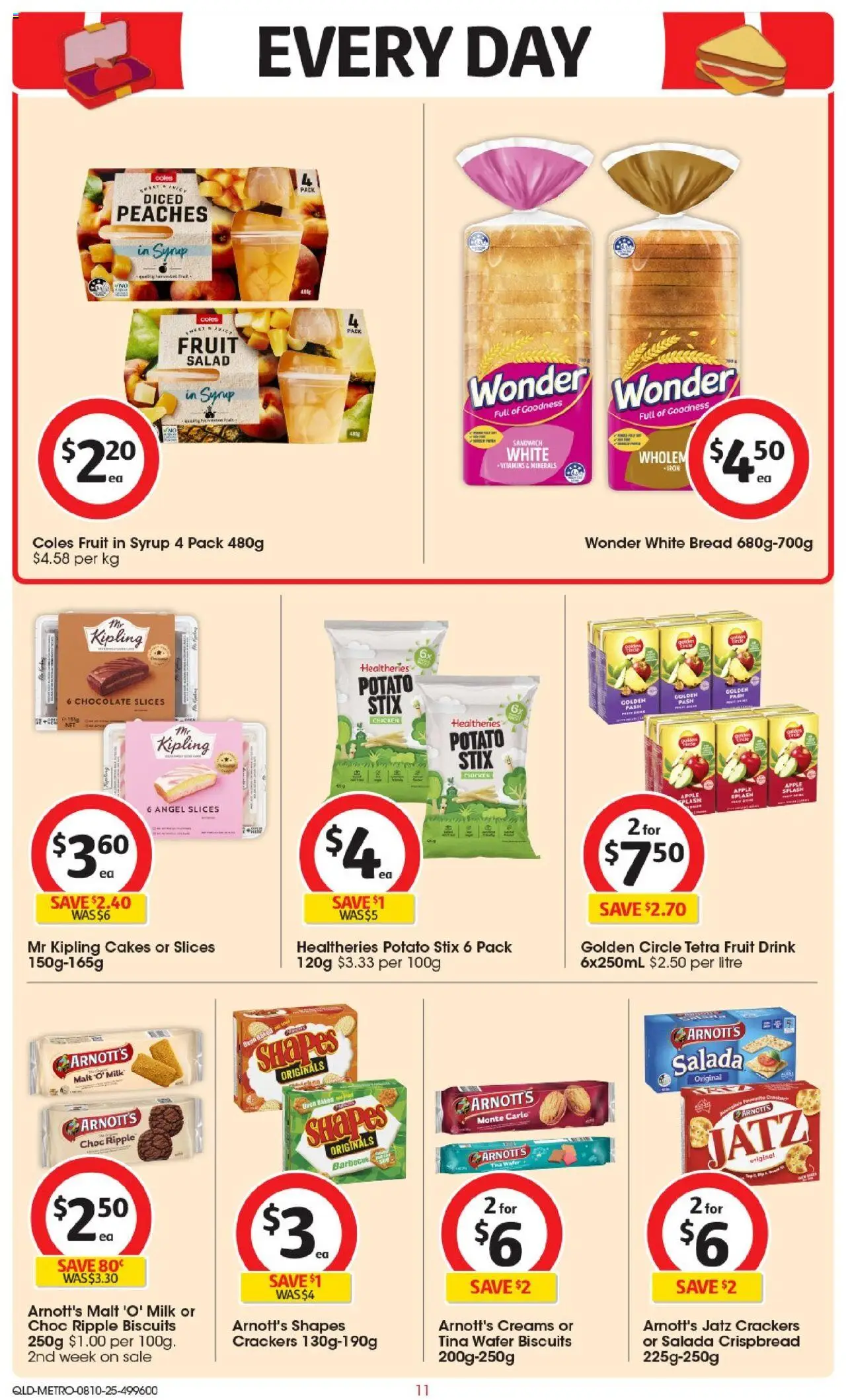 Coles catalogue - valid from 08.10.2025 | Page: 11 | Products: Chocolate, Chicken, Biscuits, Salad