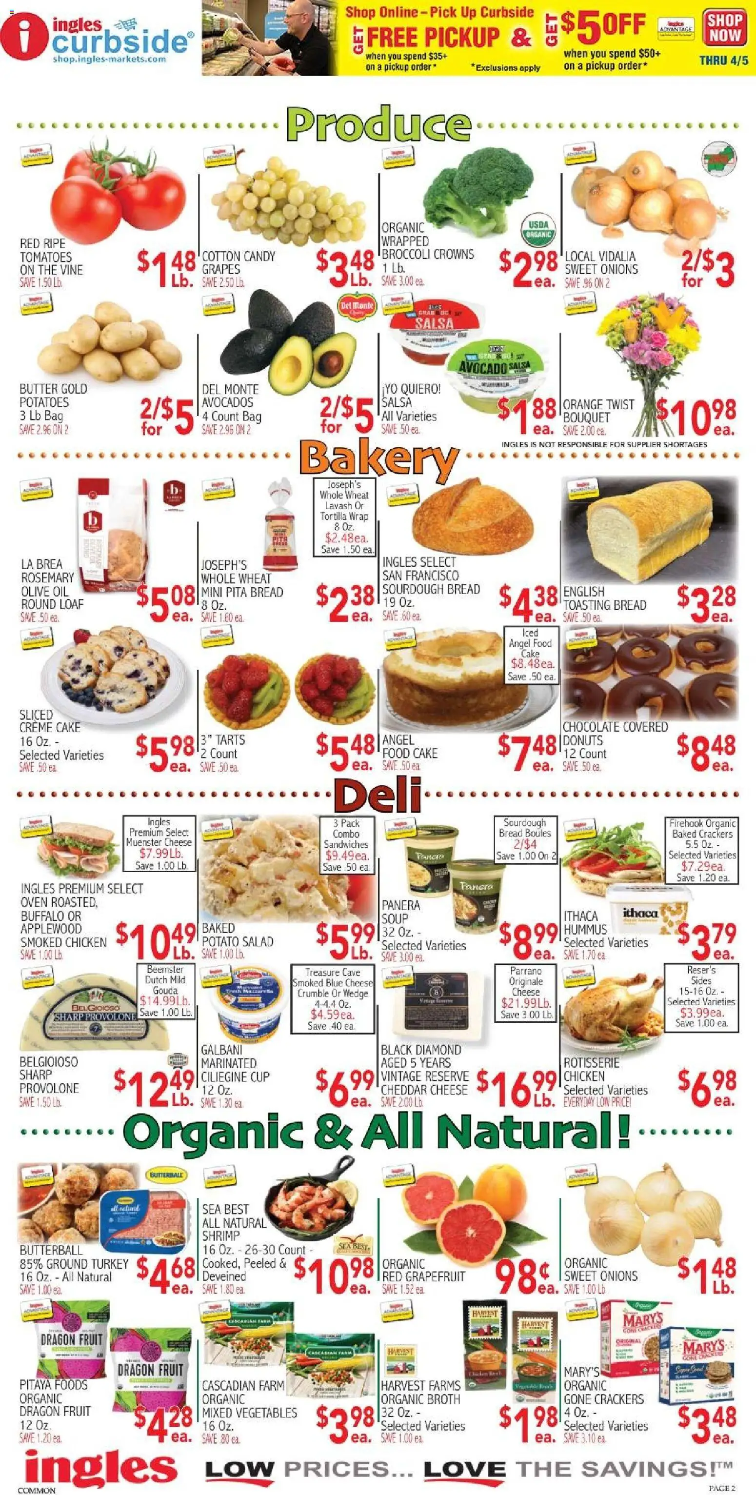 Ingles Weekly Ad - valid from 25.03.2026 | Page: 2 | Products: Crowns, Grapefruit, Angel Food Cake, Oven