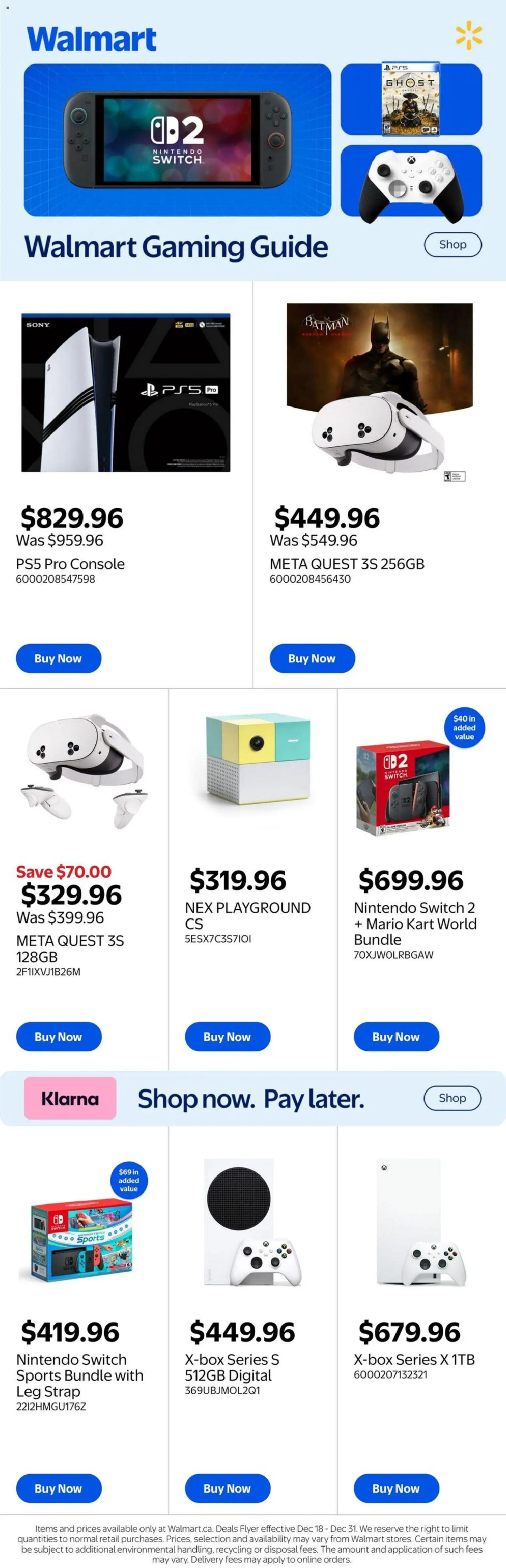 Walmart flyer valid from 18.12.2025 | Page: 1 | Products: Xbox