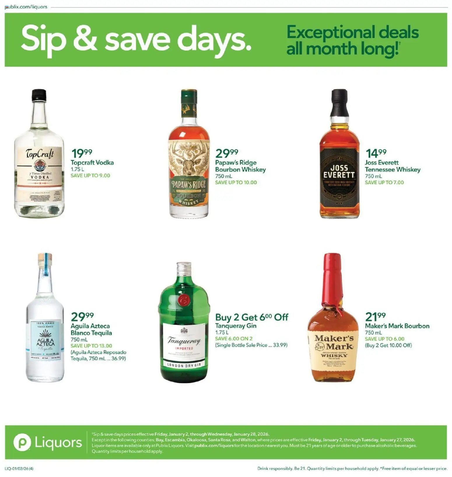 Publix Liquor Ad - valid from 02.01.2026 | Page: 4