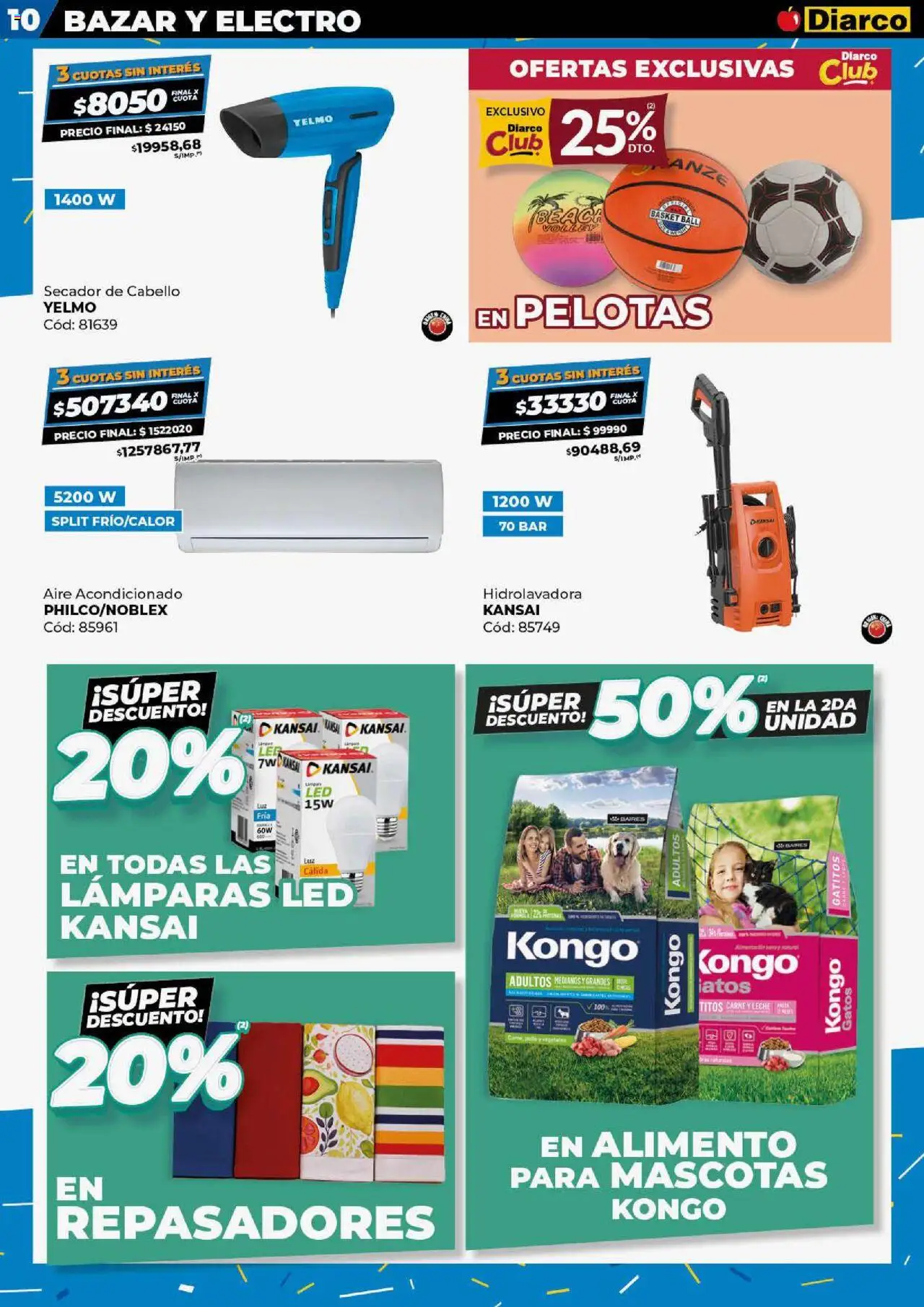 Diarco - Ofertas Pueblo Interior │ válido desde el 08.09.2025 | Página: 10 | Productos: Aire acondicionado, Leche, Hidrolavadora